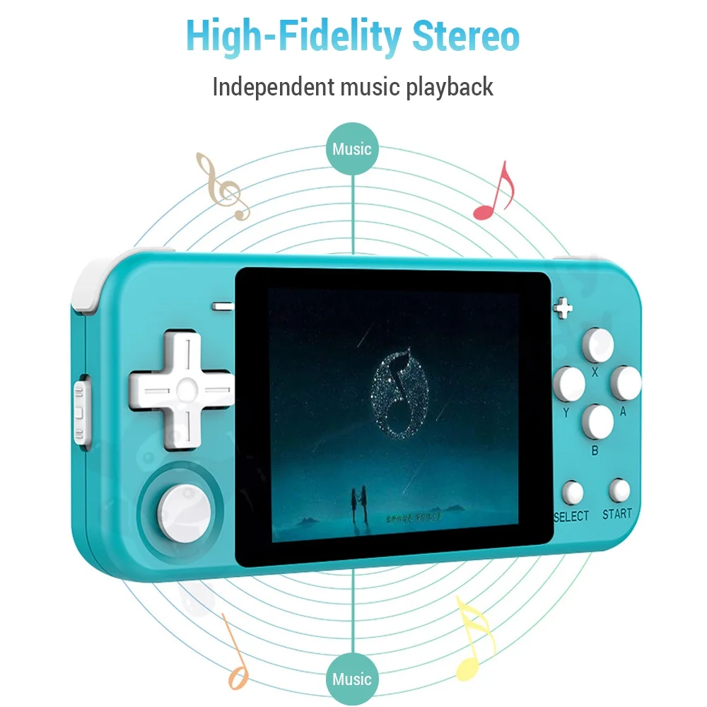 Powkiddy Game Console,Screen Situ Open Source Console Hi-fi Ips Screen Situ Open Source Console 1500mah 12 Portable Inch Ips Screen 3 Inch Ips Console Hi-fi 1500mah Handheld 3 Inch