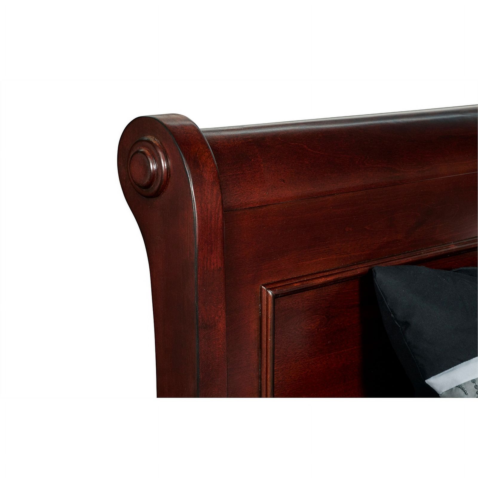 New Classic Furniture Versailles Contemporary Solid Wood 3/3 Twin Bed in Cherry