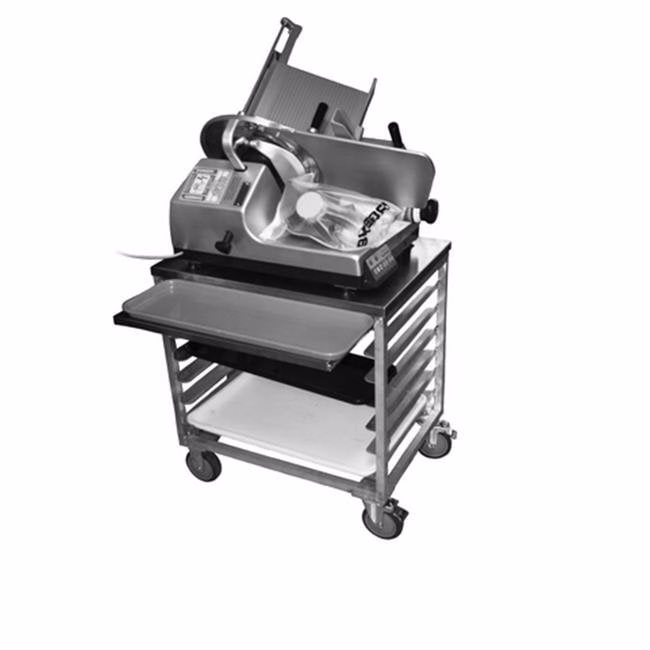 Prairie View WS3026SC-7ST 7 Pan Slicer & Mixer Scale Cart - 30 x 28.25 x 20.5 in.