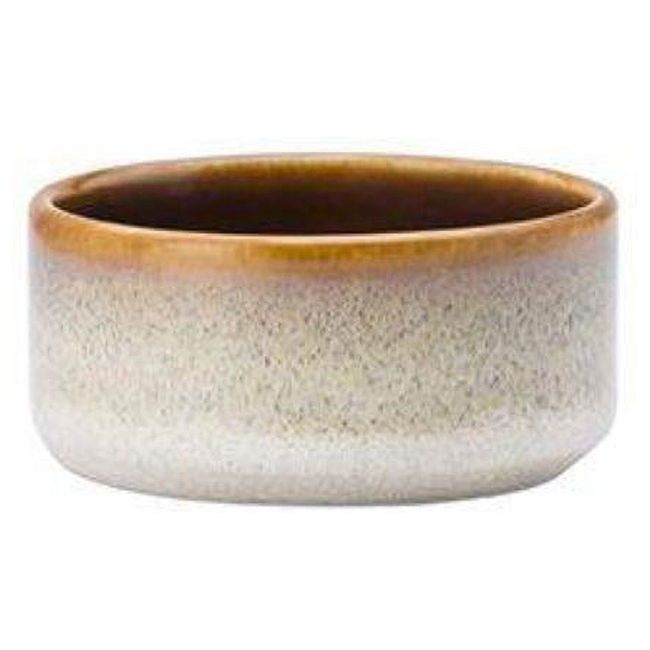 2 oz Rustic Sama Porcelain Dip & Sauce Dish & Ramekin  Beige