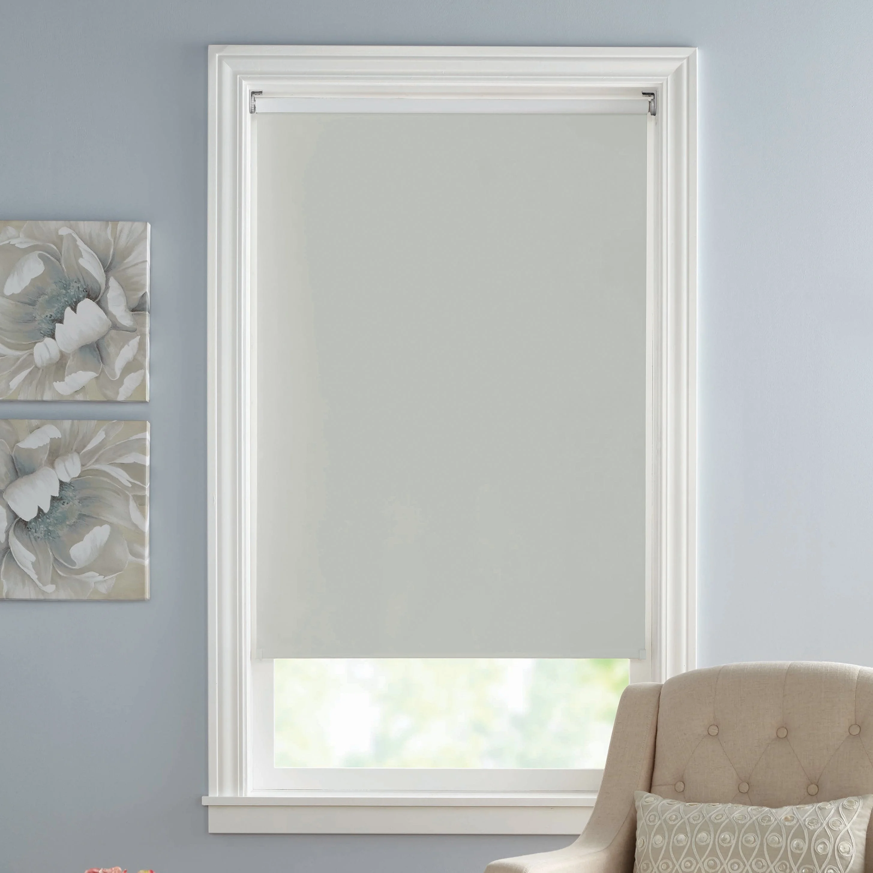 Lumi Cordless Slow Release Fabric Roller Shade Blackout (2 Colors) 42 W x 72 H Inches - Taupe