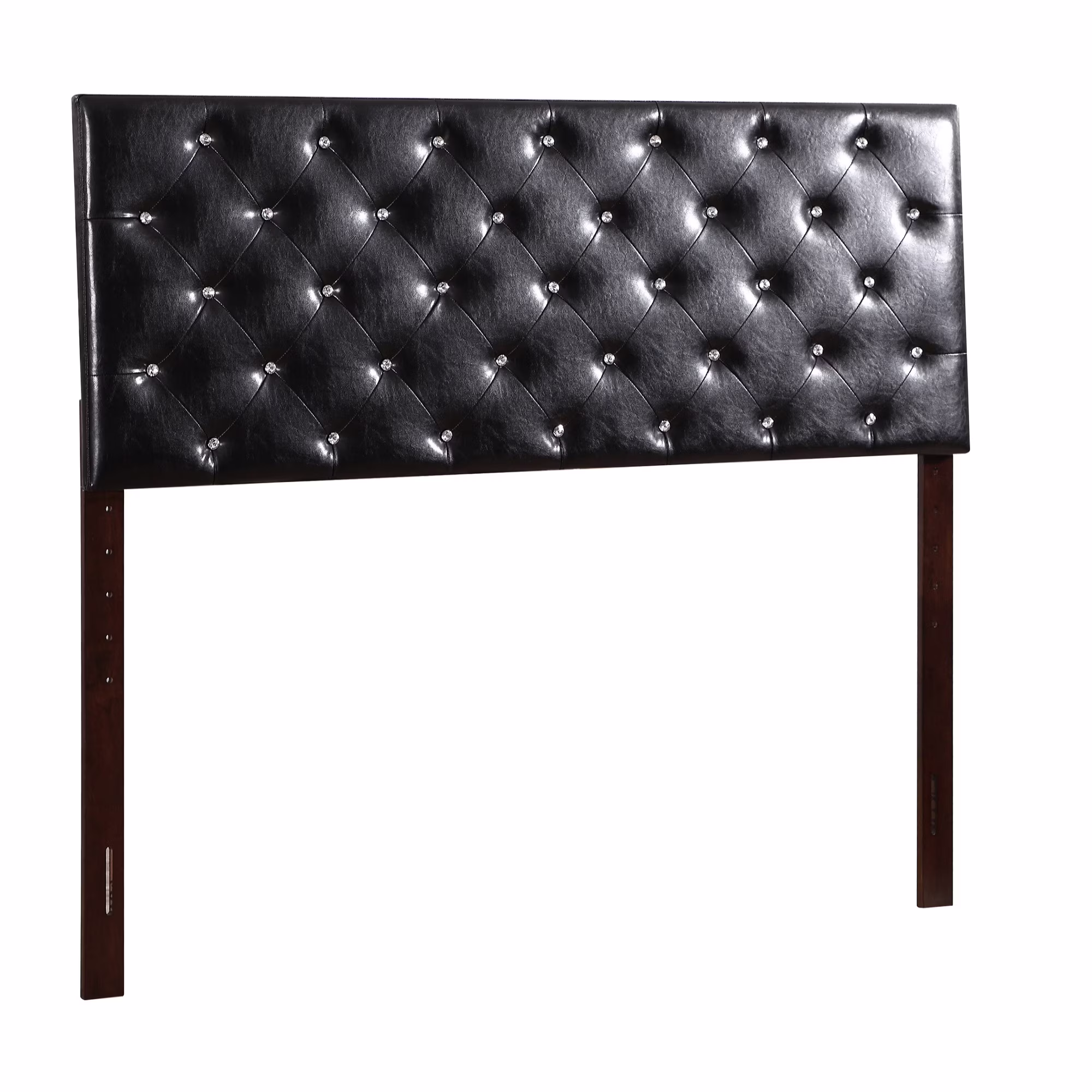 Passion Furniture PF-G0132-QHB Super Nova 2 Tufted Headboard, Black - Queen Size