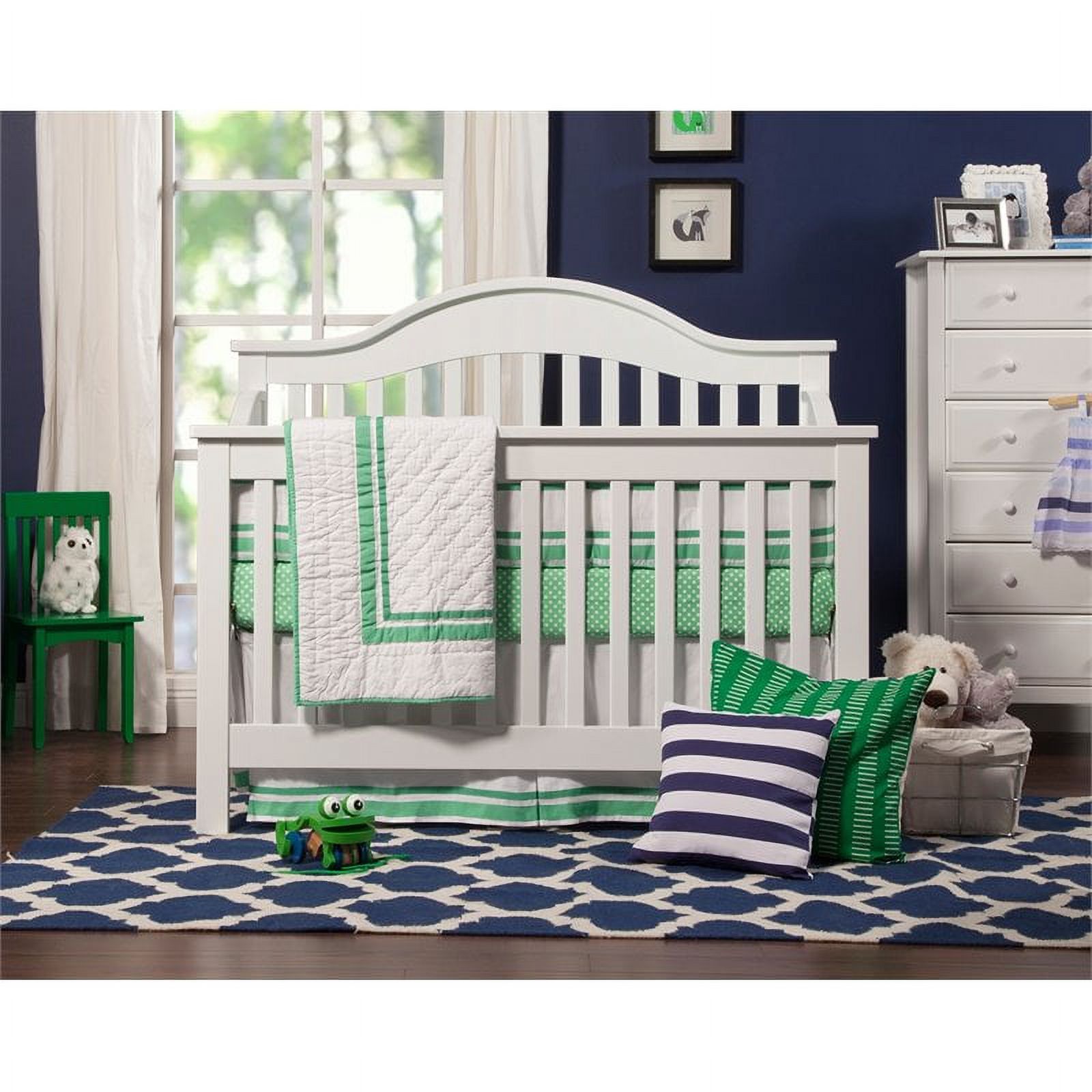 3 in 1 Convertible Crib Set with Matching Changing Table Dresser in White
