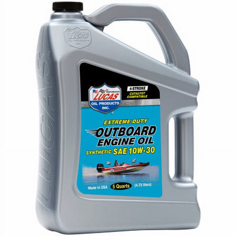 5 Quart outboard engine oil synthetic SAE 10W-30. Specially formulated, Each