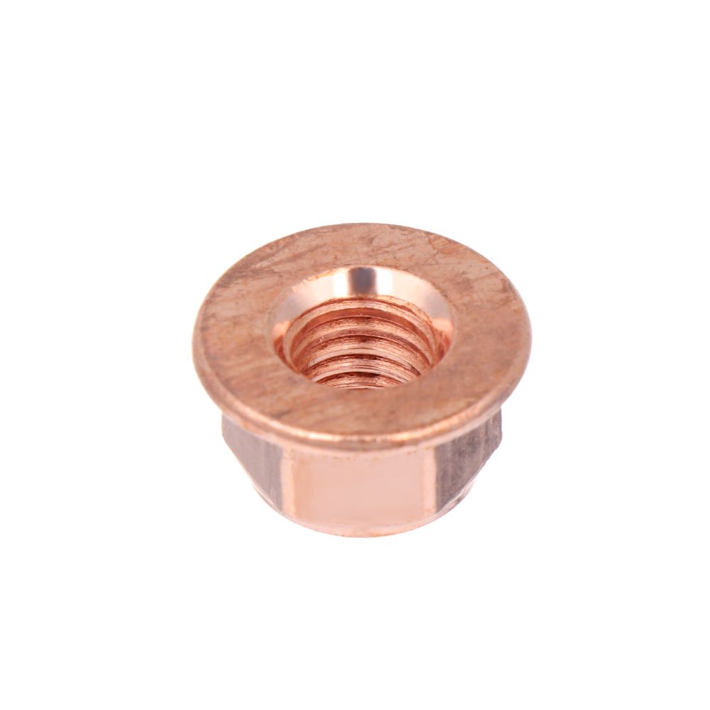 12Pcs Practical Tool High Quality Flashed Exhaust High Temperature Nuts 8mm Nuts Copper M8 Nut