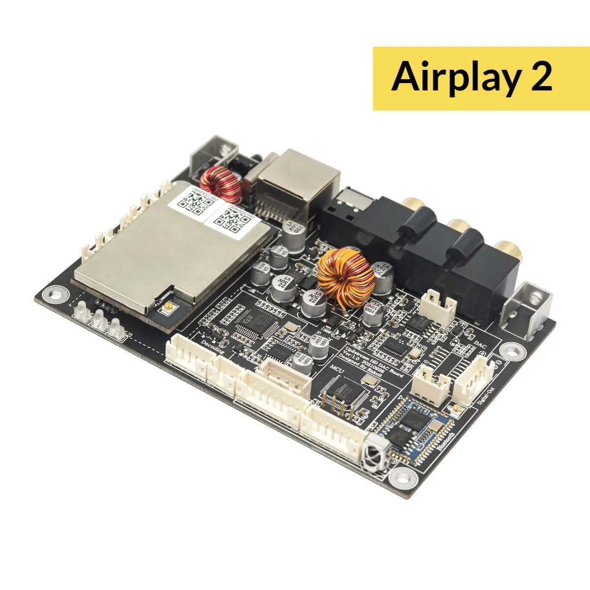 Up2Stream HD DAC-High-Res Multiroom WiFi & Bluetooth Wireless Aptx HD Audio Streaming Board With Spotify Airply2