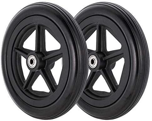 New Solutions Wheelchair Caster Wheel 8 X 1 Blk Tires & Wheels 2 1/8 hub 7/16