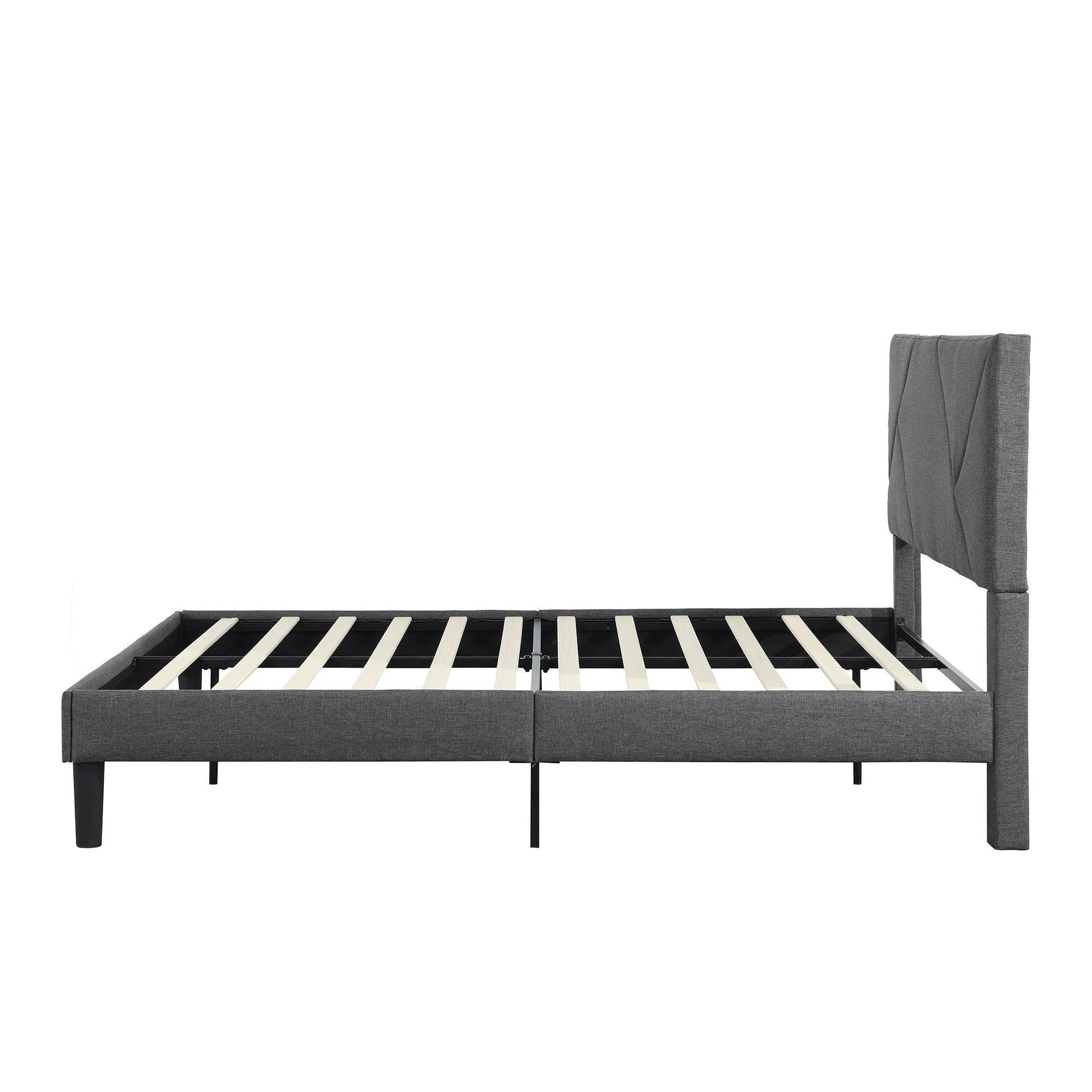 ElegantDreams Upholstered Queen Bed Frame