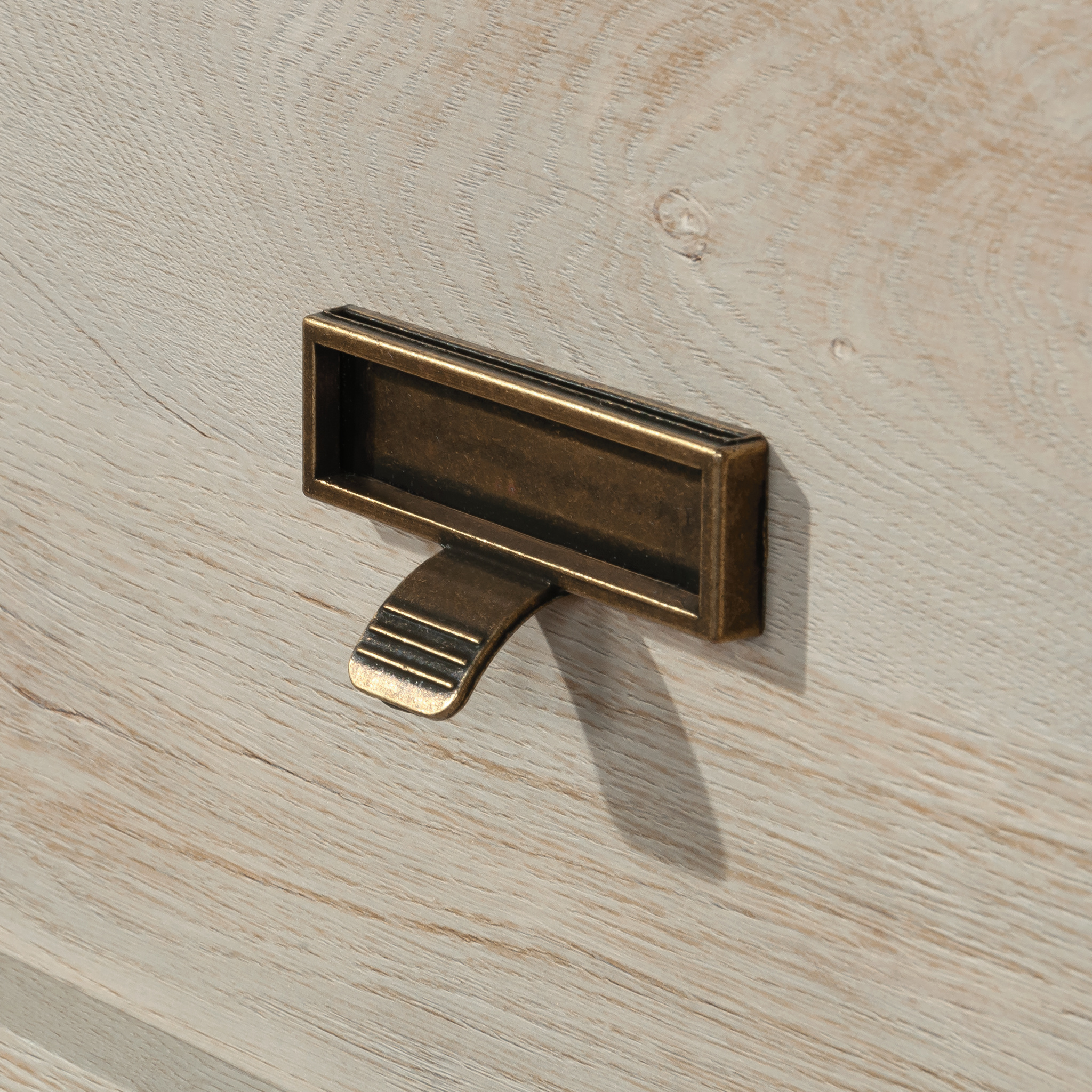 Sauder Trestle 6-Drawer Dresser in Chalked Dressernut, Chalked Chestnut Finish