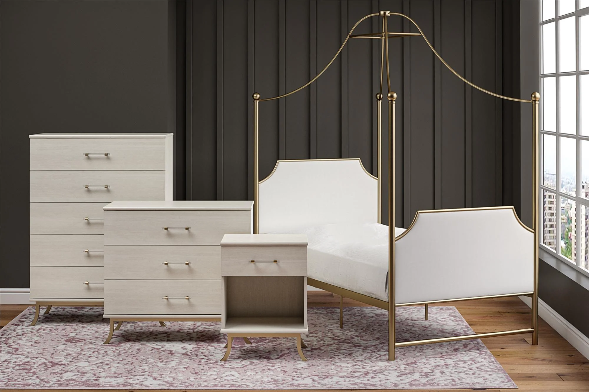 Little Seeds Monarch Hill Clementine Nightstand, White