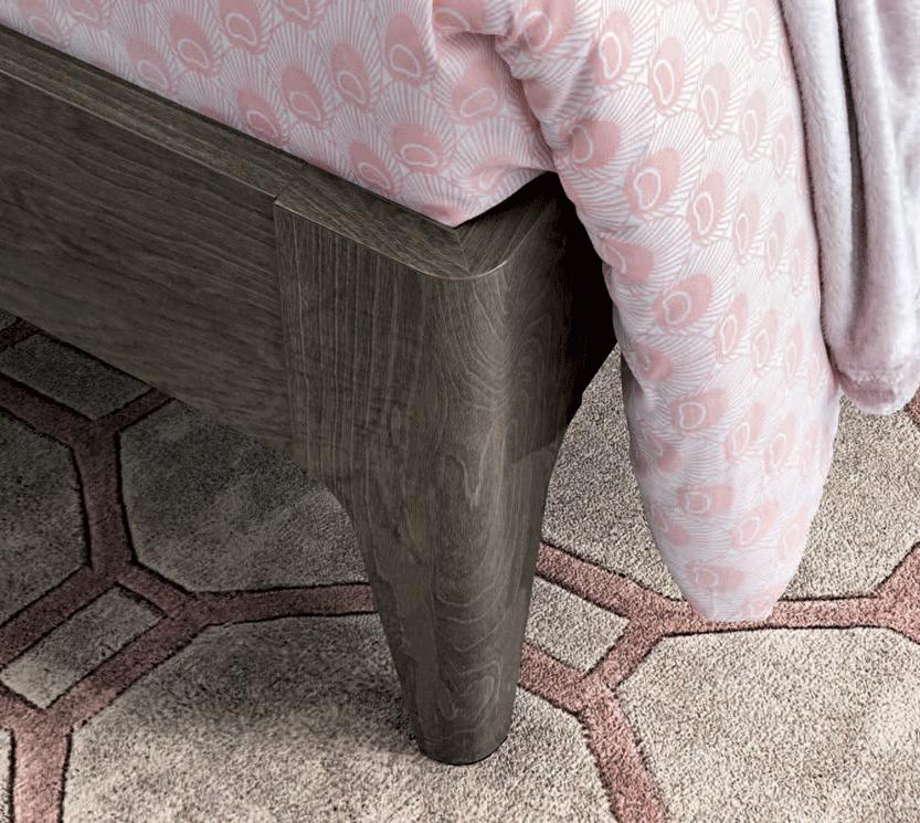 Modern High Gloss Grey King Bedroom Set 5 Pcs Made in Italy ESF Tekno