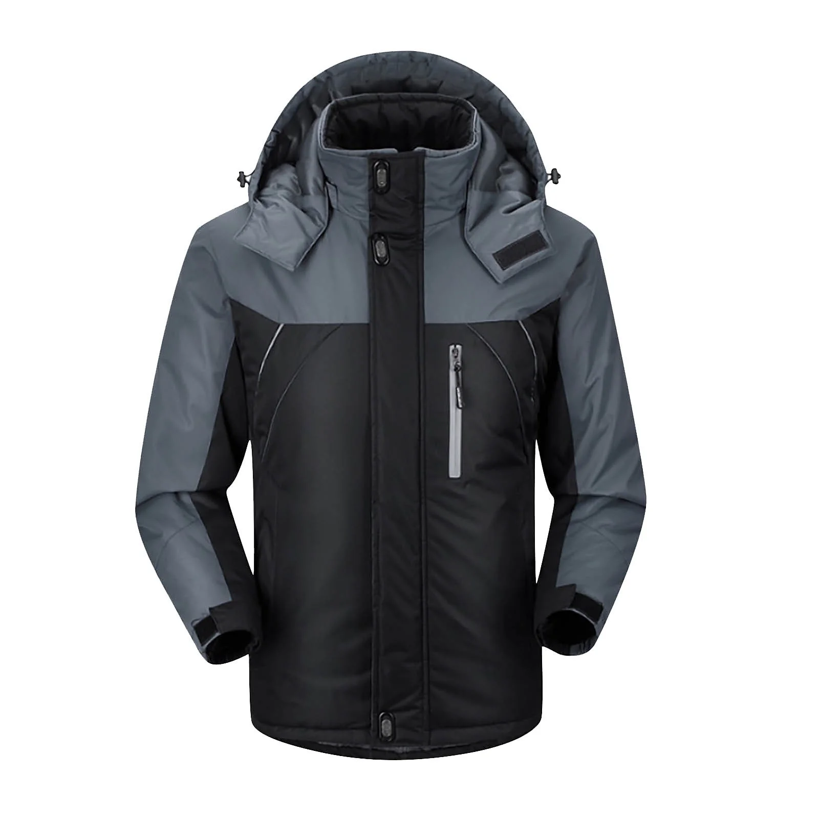 Men's Mountain Waterproof Ski Jacket Unisex Hooded Windproof Rain Windbreaker Winter Snow Jacket Coat