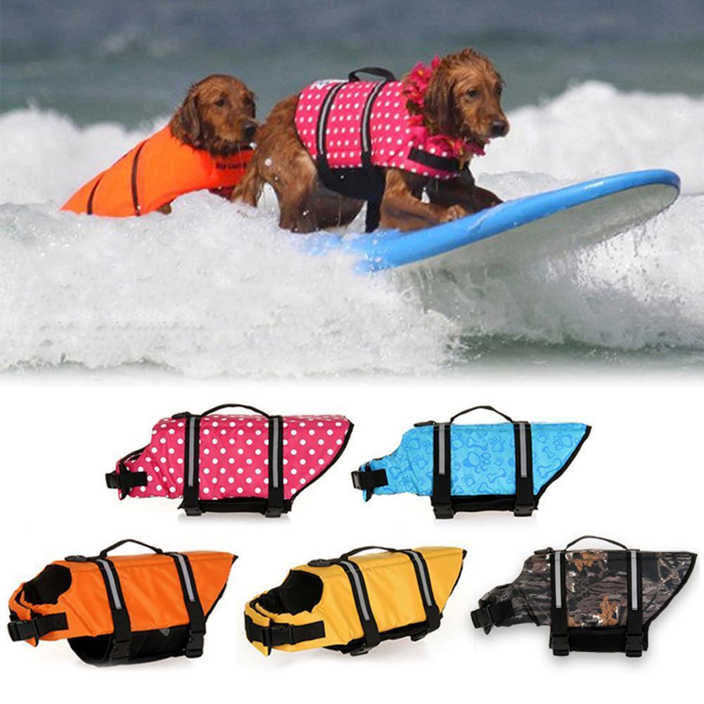Dog Life Jacket Vests Float Puppy Rescue Swimming Wear Safety Clothes Vest