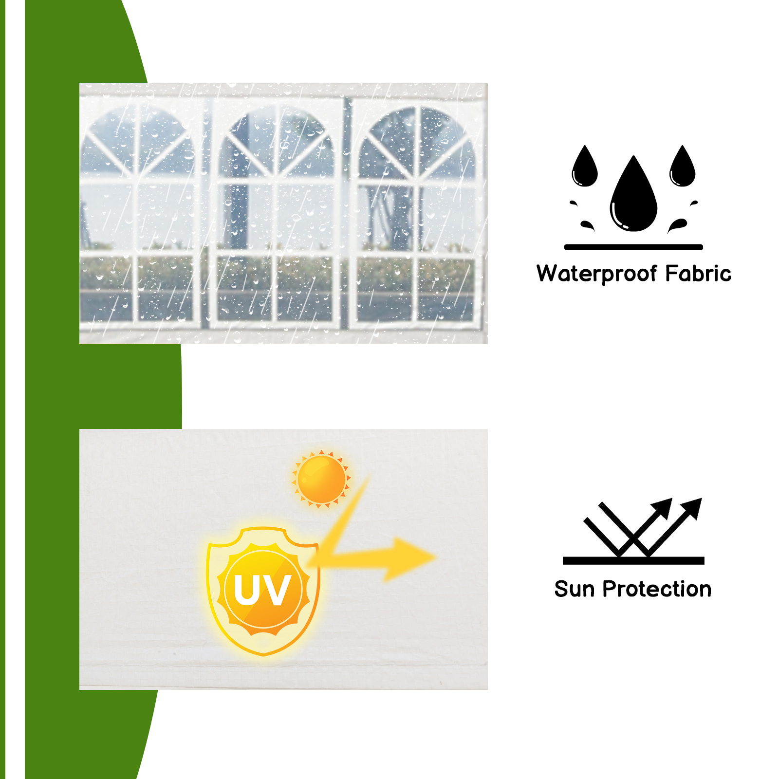 Ktaxon 10'x20' Gazebo Canopy Wedding Tent with 6 Removable Sidewalls White