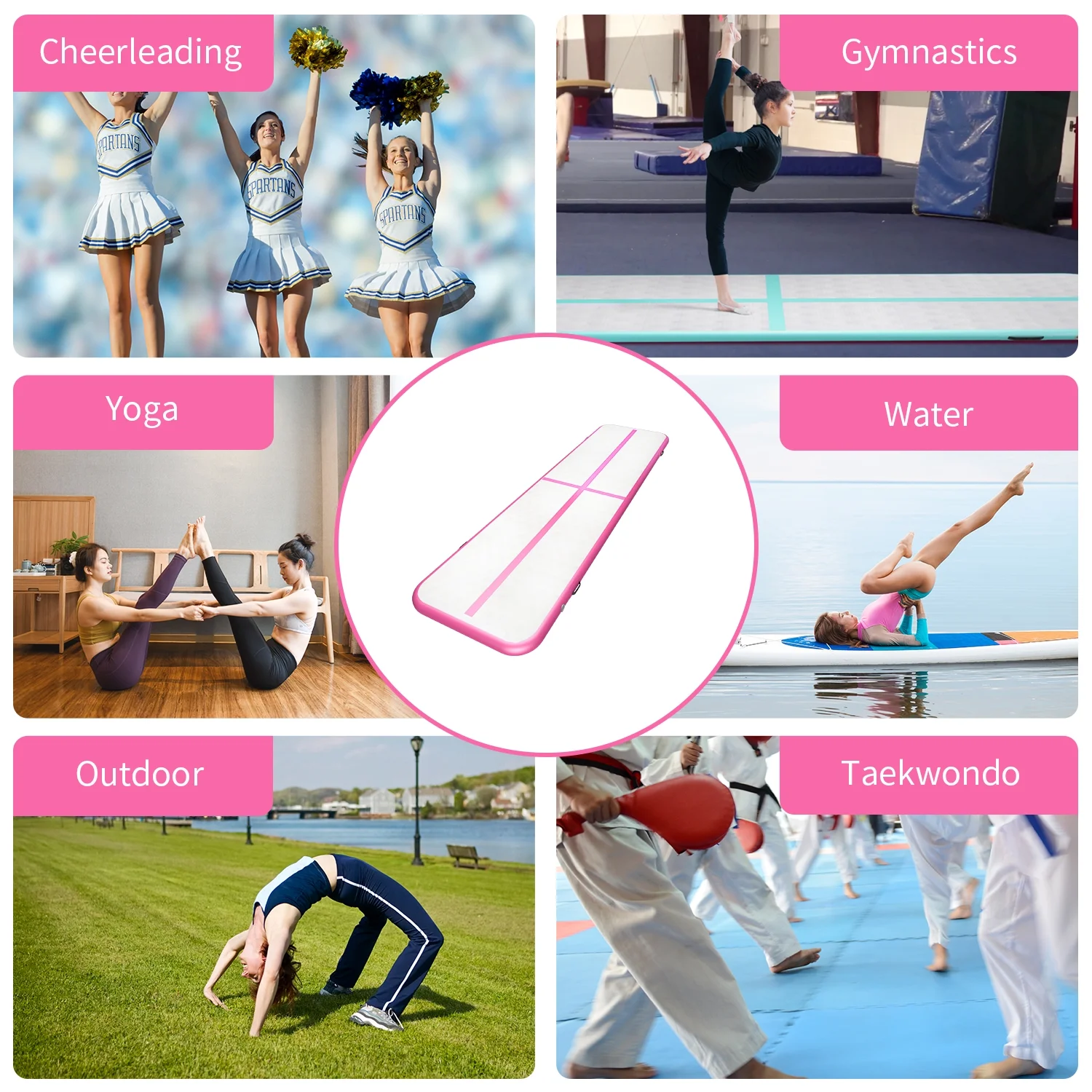 ZENOVA 13' Air Track Inflatable Air Gymnastics Mat 4