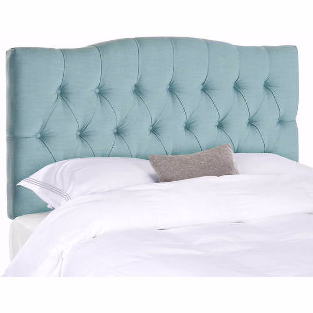 SAFAVIEH Axel Modern Glam Tufted Headboard, Full, Sky Blue