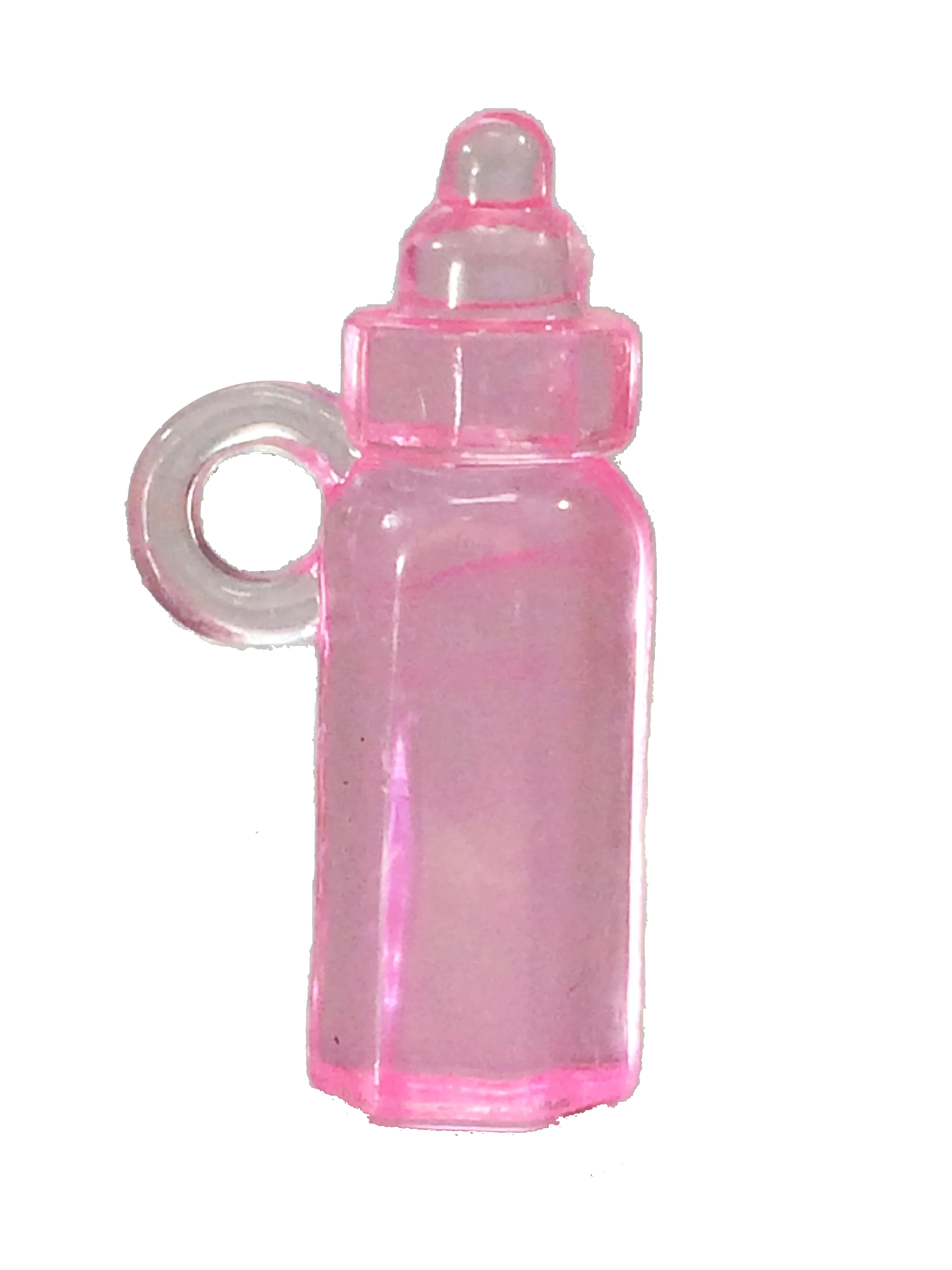 Mini Clear Pink Plastic Baby Bottles, Pack of 144 - 1.5 Inch Tall