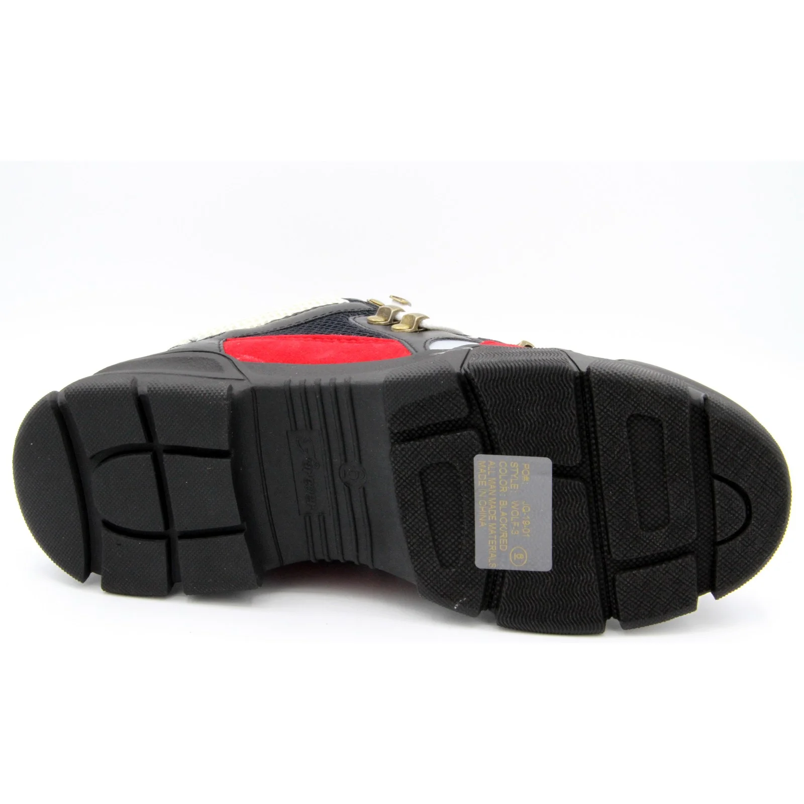 Women Lace Up Cool Military Style Outdoor Sneakers Shoes Durable Sole Hiking Ready Red Black