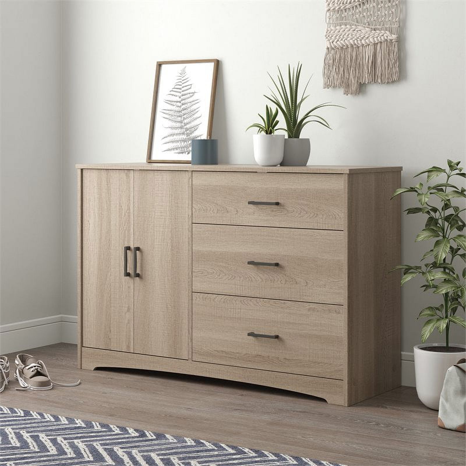 Sauder Beginnings 3-Drawer Dresser, Summer Oak Finish
