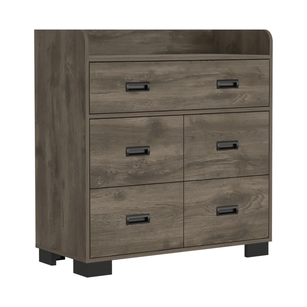 5-Drawer Dresser Dark Brown