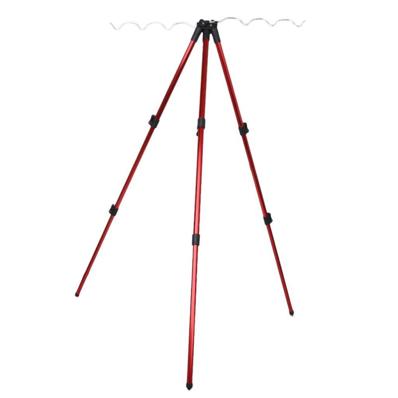 Portable Fishing Rods Tripod Stand Holder Rest Extendable Legs for 7 Rods