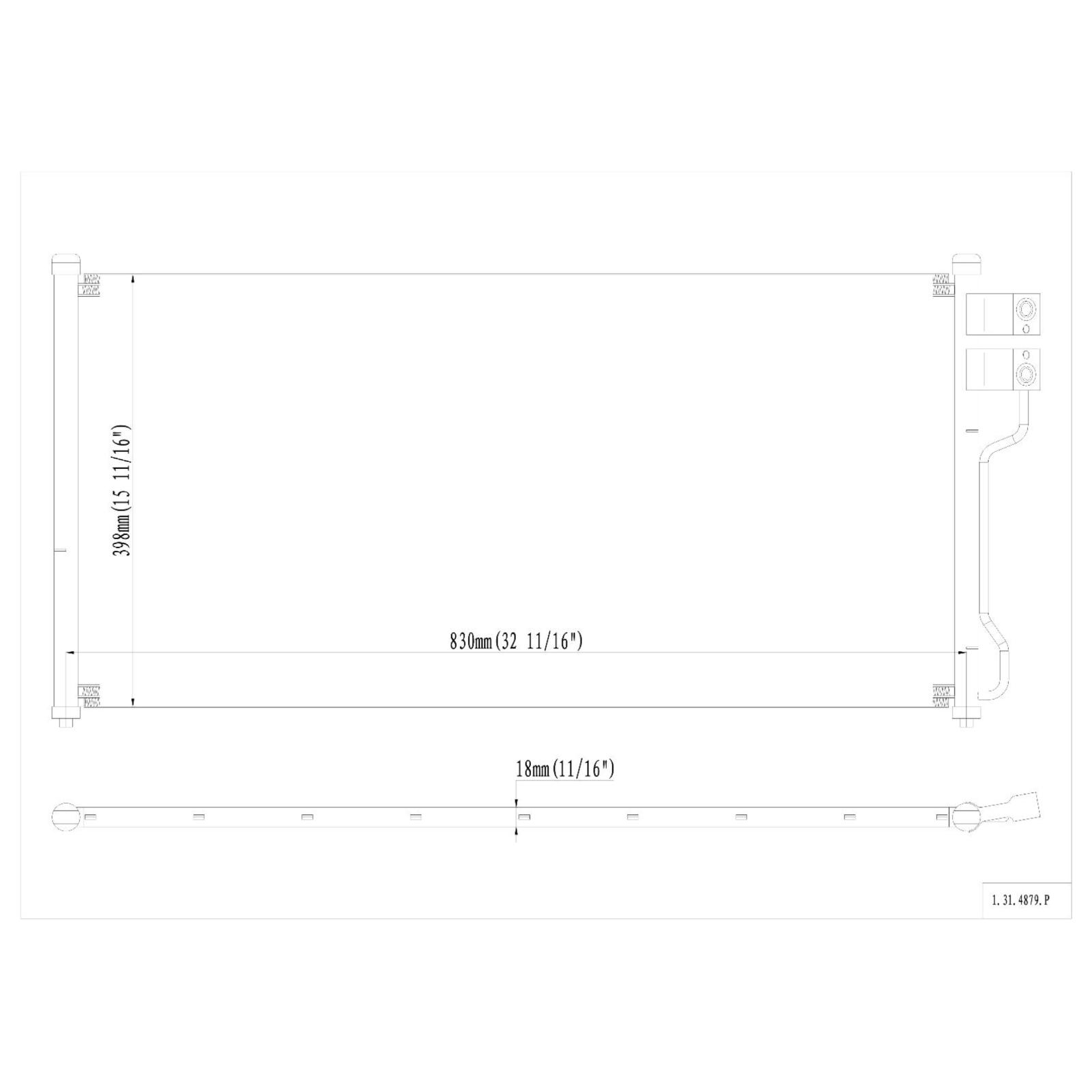 Geelife All Aluminum Condenser 1 Row For Ford Expedition Lincoln Blackwood Navigator