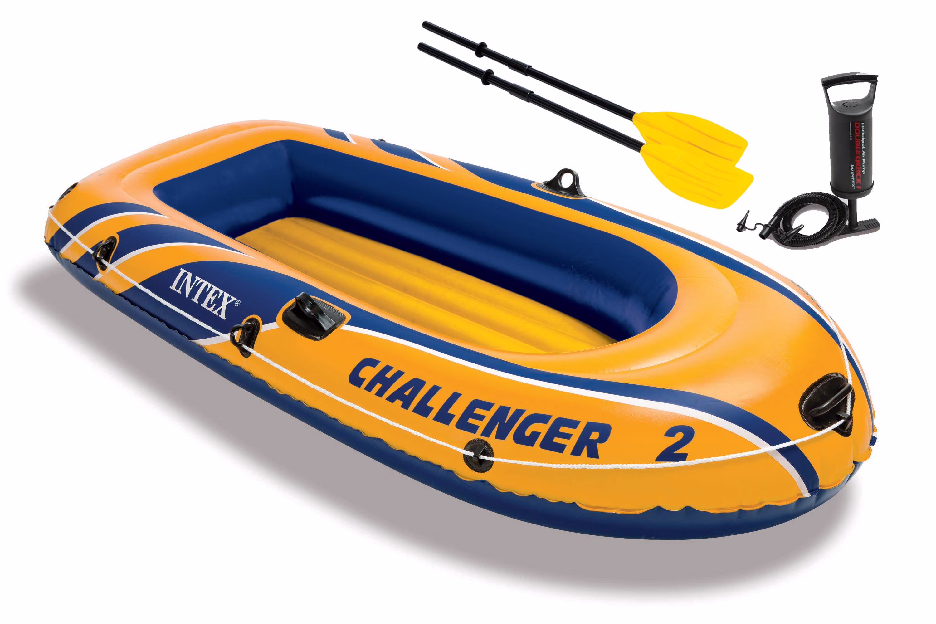 Intex Challenger 2, 2 Person Inflatable Raft with Oars & Air Pump