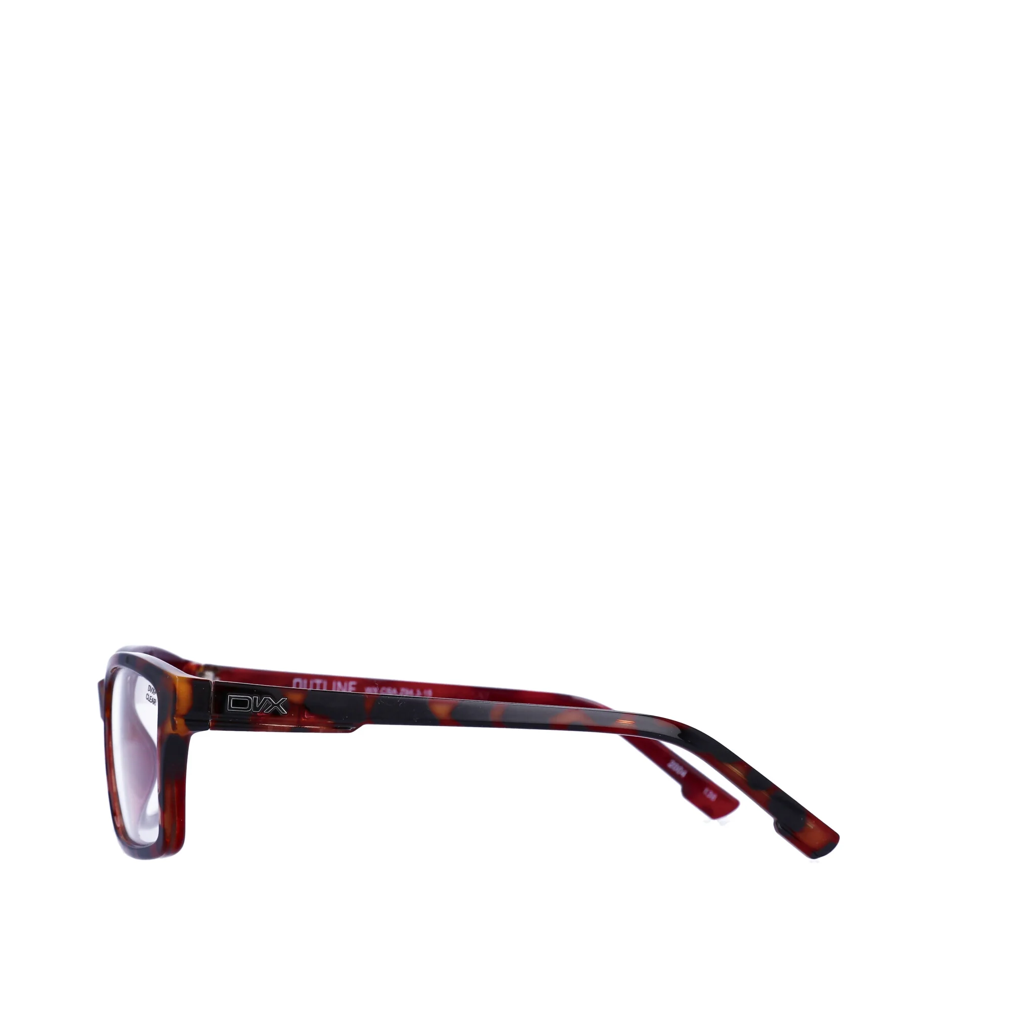 DVX Outline Brown Safety Glasses - ANSI Z87.1 - OSHA Compliant RX Ready