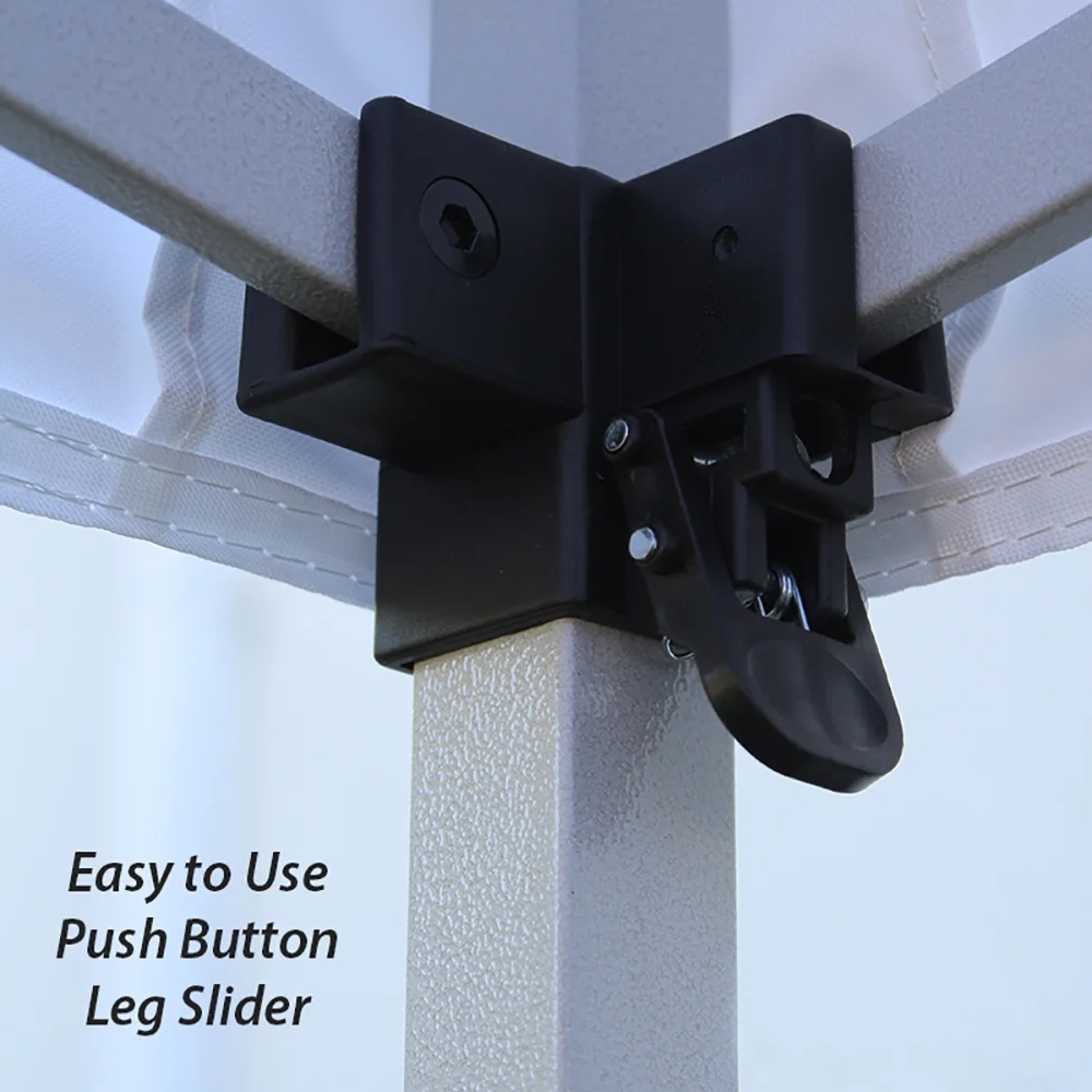 King Canopy Ares 10'x10' Instant Pop up Canopy Booth, 1 1/2 Inch Leg, Steel Frame, White