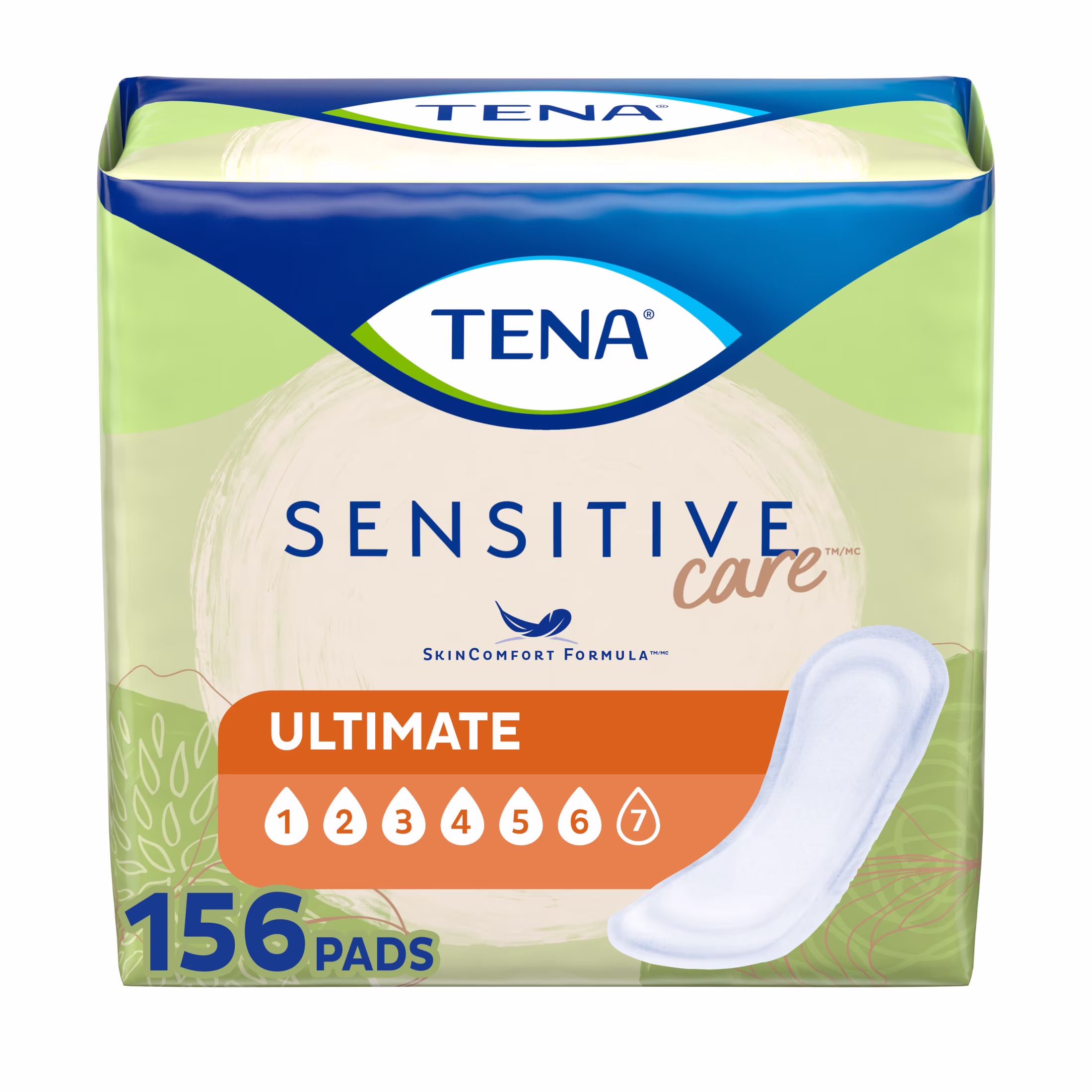 TENA Sensitive Care Ultimate Regular Incontinence Pads, 156ct