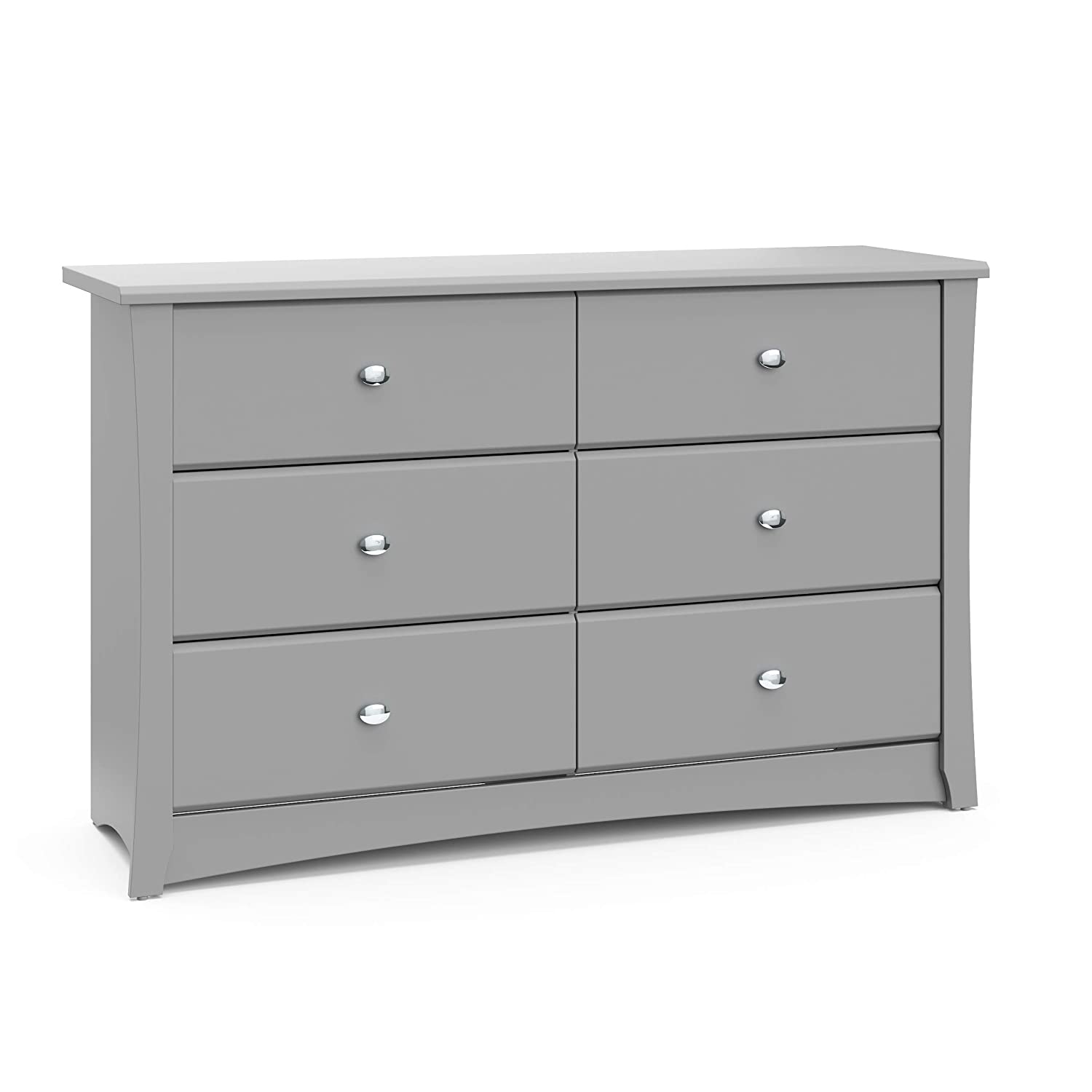 Crescent 6 Drawer Chest - Pebble Gray  33.5x53.4x16.8 Inch (Pack of 1)