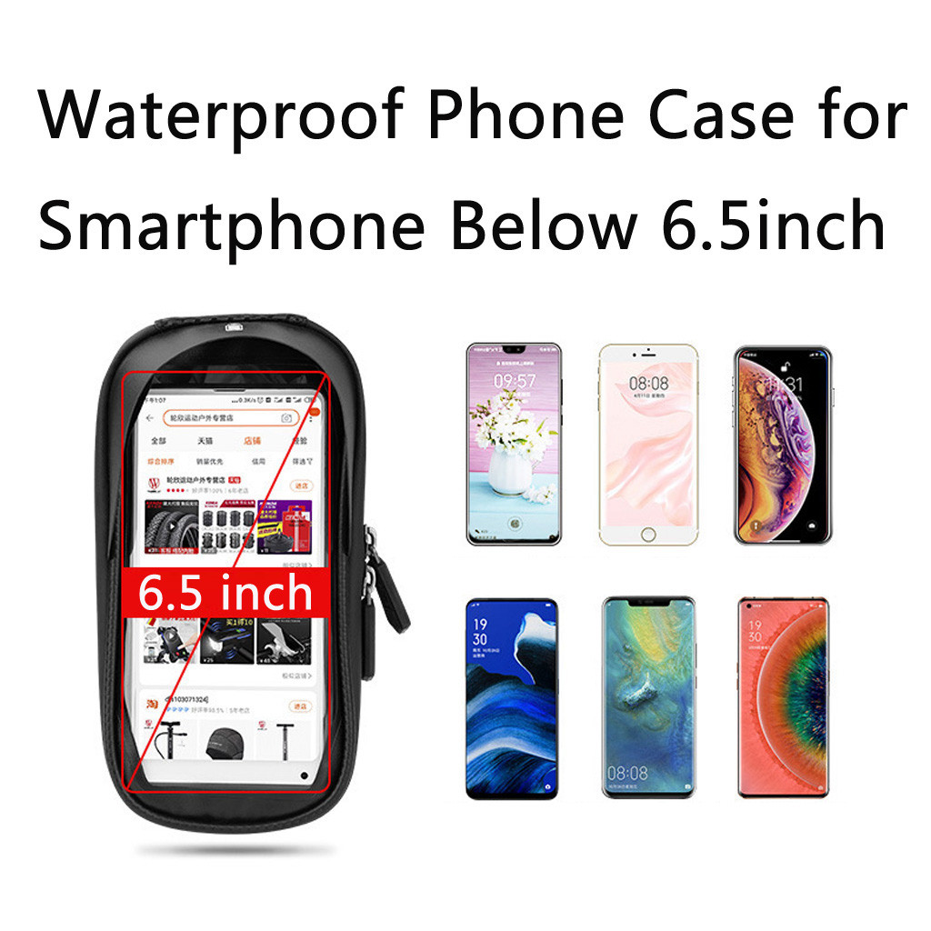 YOHOME Bike Front Frame Bag Waterproof EVA TPU Bike Bag Cellphone Below