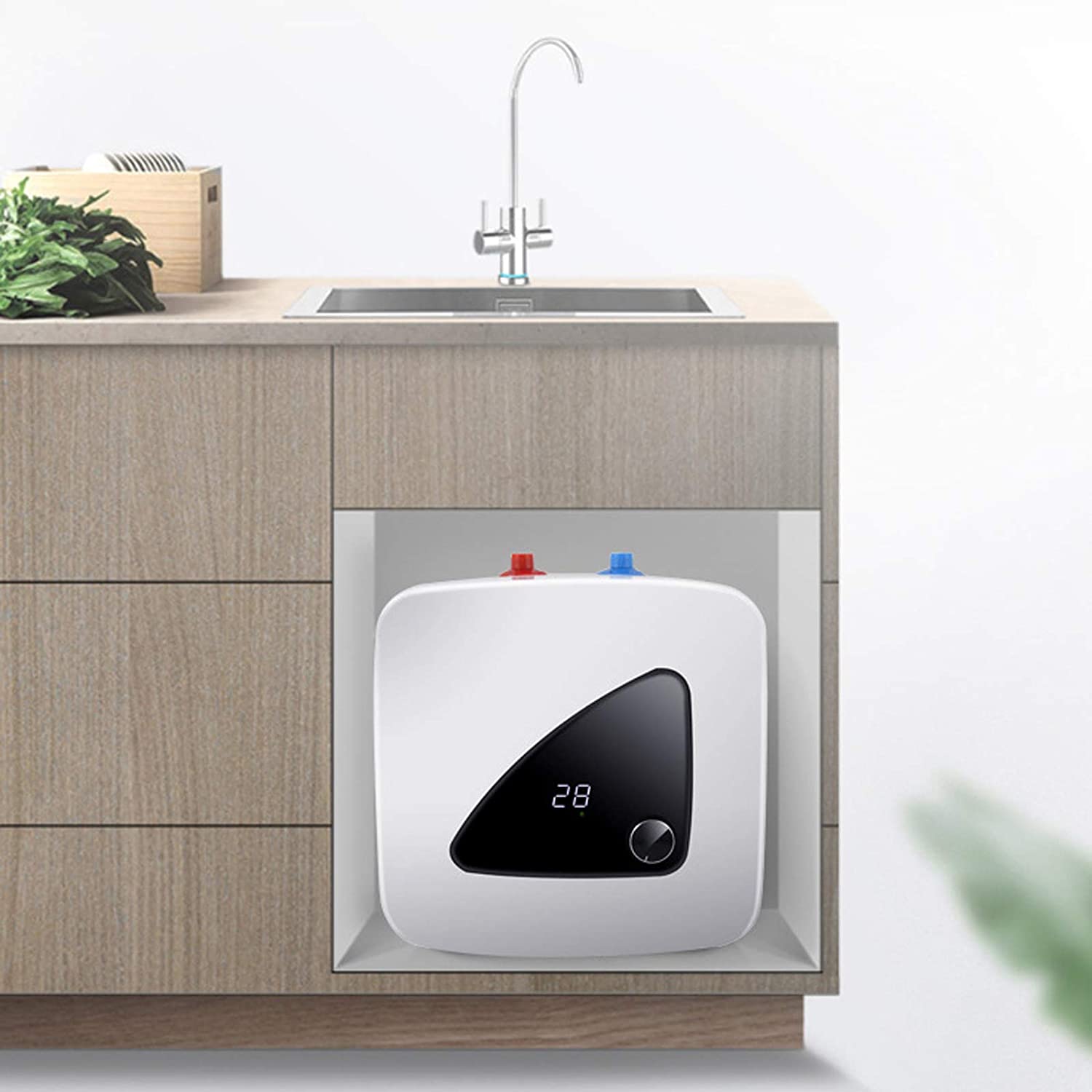 TFCFL 1500W Electric Mini Hot Water Heater Instant Hot Water Boiler Shower 6L