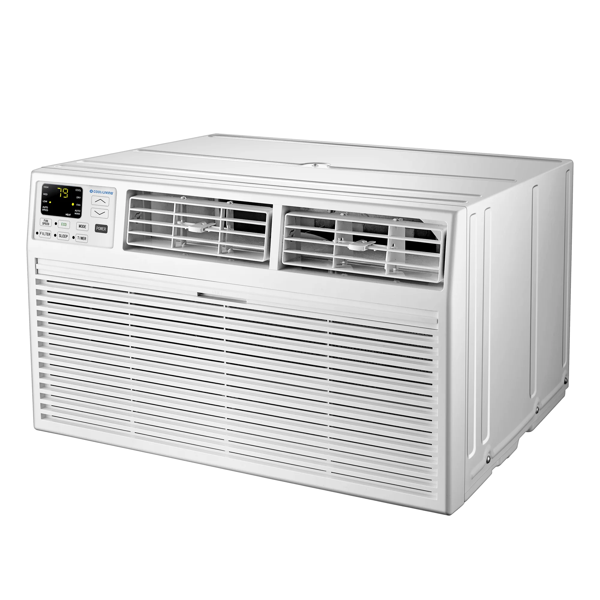 Cool-Living 10,000 BTU 230-Volt Through-the-Wall Air Conditioner with Heat, White