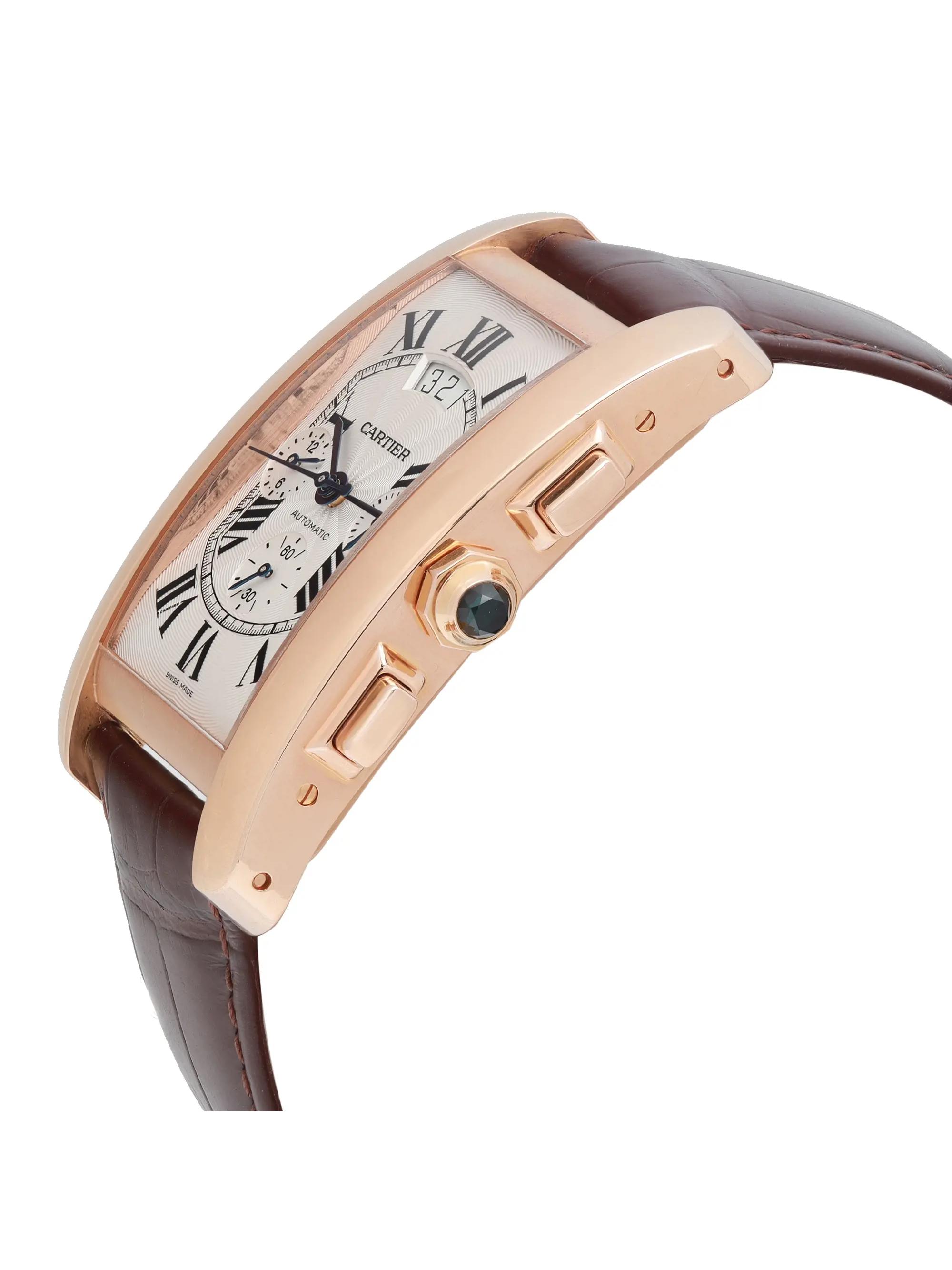 Cartier Tank Americaine XL 18K Rose Gold Silver Dial Automatic Watch W2610751