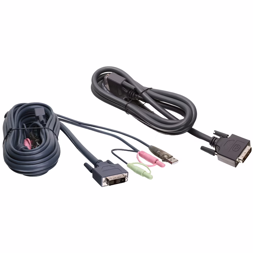 IOGear 6ft Dual View Dual-Link DVI, USB KVM Cable Kit with Audio (TAA Compliant)