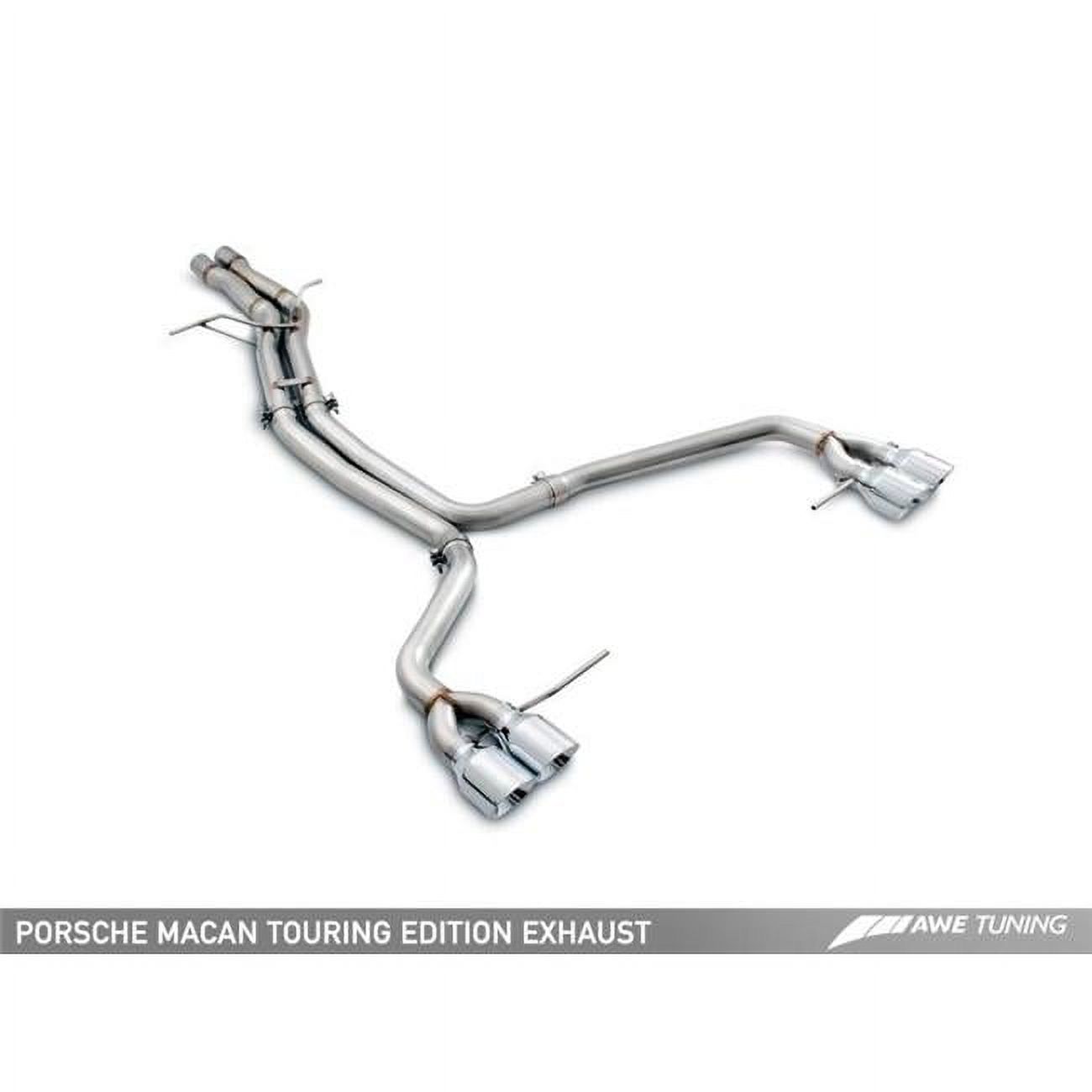 102 mm Exhaust System with Diamond Tips for Porsche Macan Touring Edition, Black