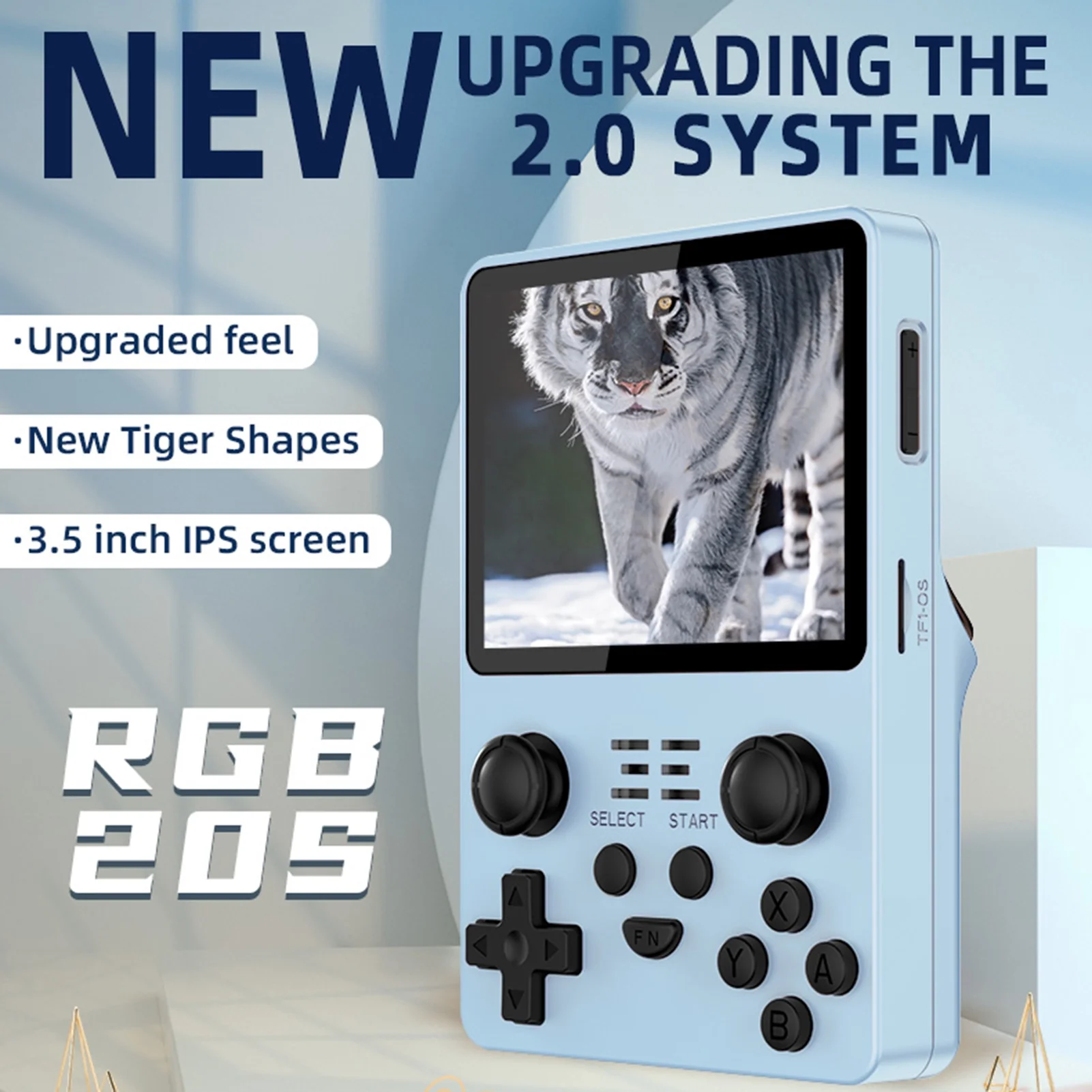 Powkiddy Handheld Game 3.5-inch IPS High-clear Screen Open Source Game Console Massive games Dual Card Design Portable Gaming Player