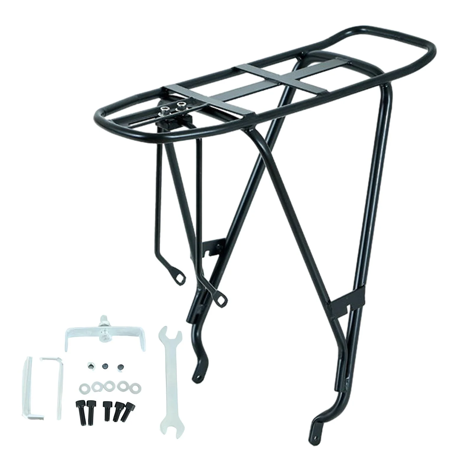 AMLESO Bike Cargo Rack Luggage Carrier Rack Tailstock Disc Brake Mount Holder Pannier Rack Rear Rack for Riding Folding Bike