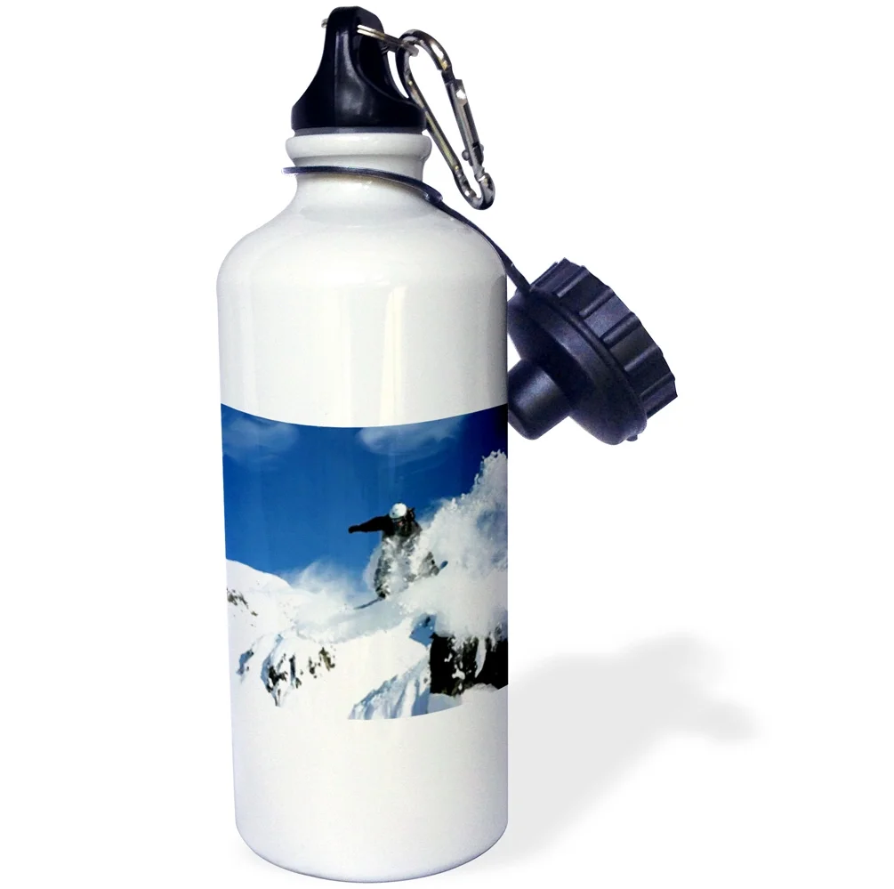 3dRose SnowBoarder, Sports Water Bottle, 21oz