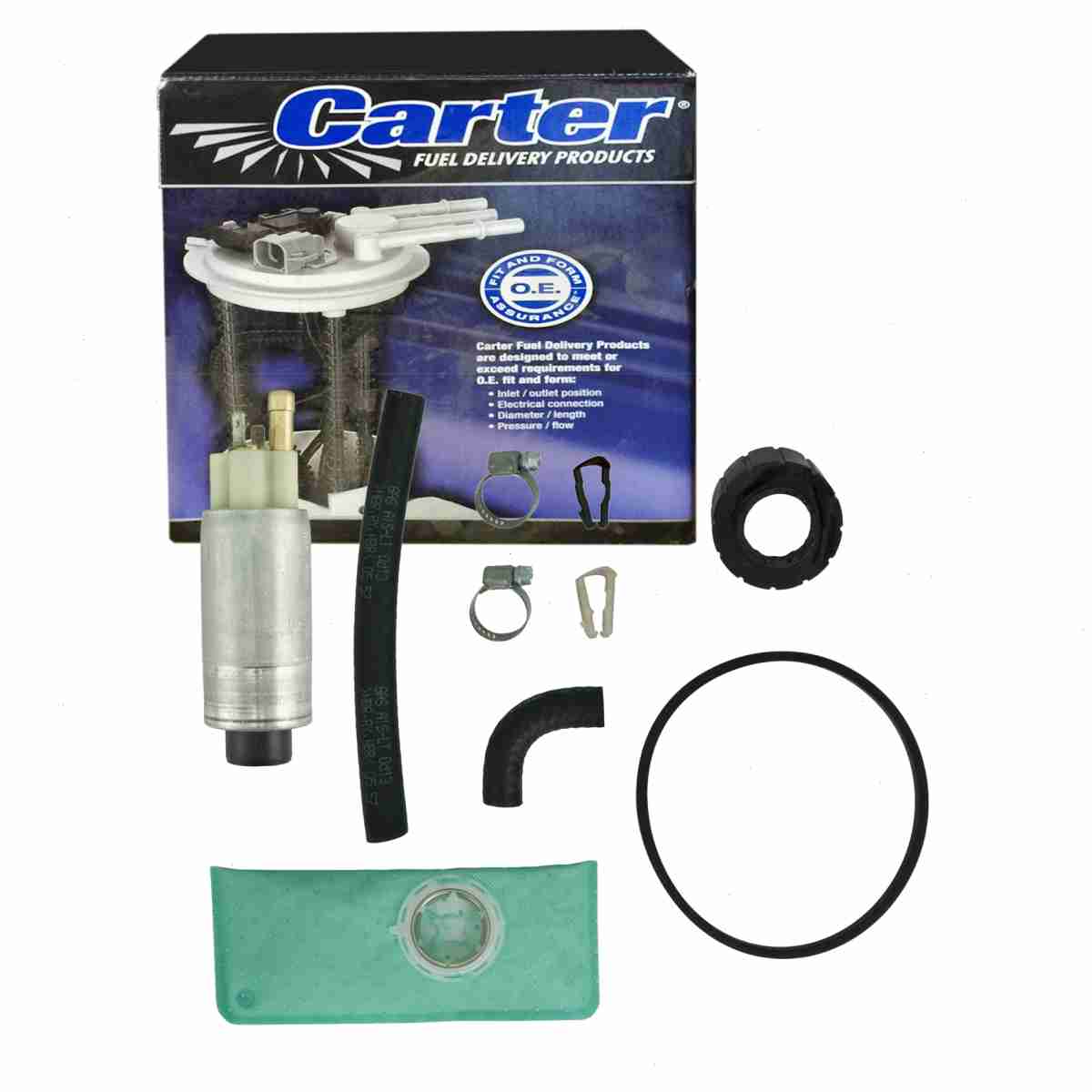 Carter Fuel Pump & Strainer Set compatible with Ford Ranger 2.3L 2.9L 3.0L 4.0L L4 V6 1989-1997
