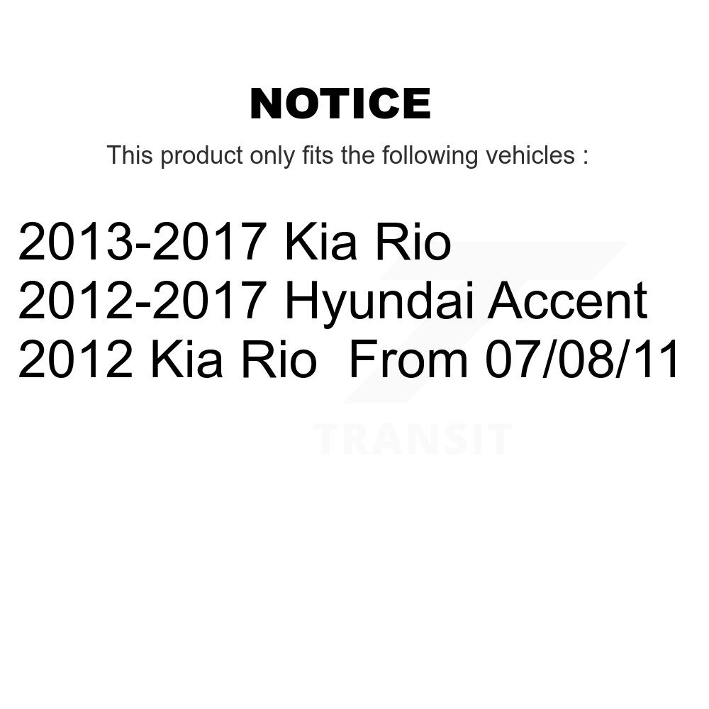 Transit Auto - Front Left (Driver) Steering Tie Rod End & Boot Kit For Hyundai Accent Kia Rio KTB-100466