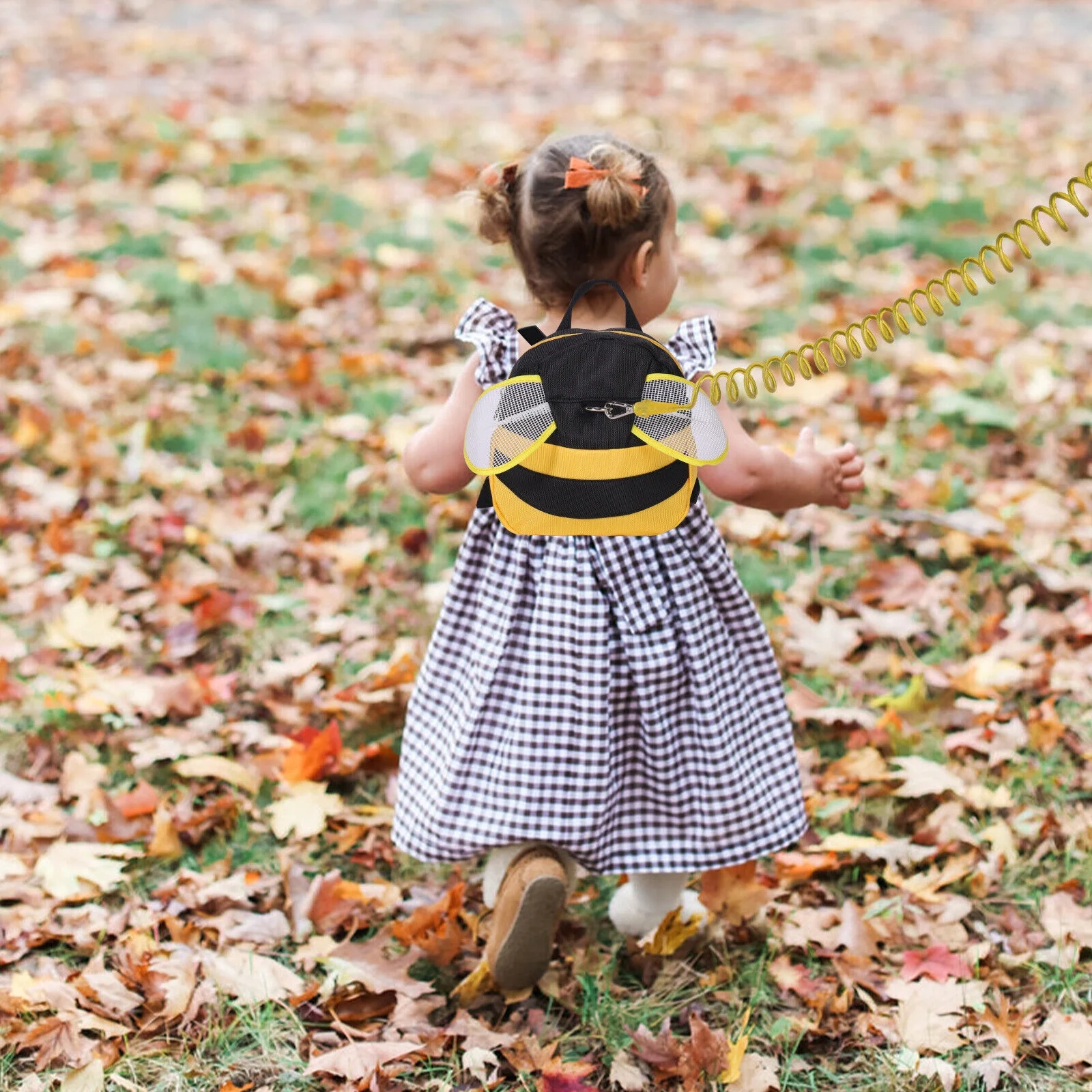 Toddler Baby Anti-Lost Backpack Walking Safety Belt Harness with Leash Bee Butterfly Dinosaur