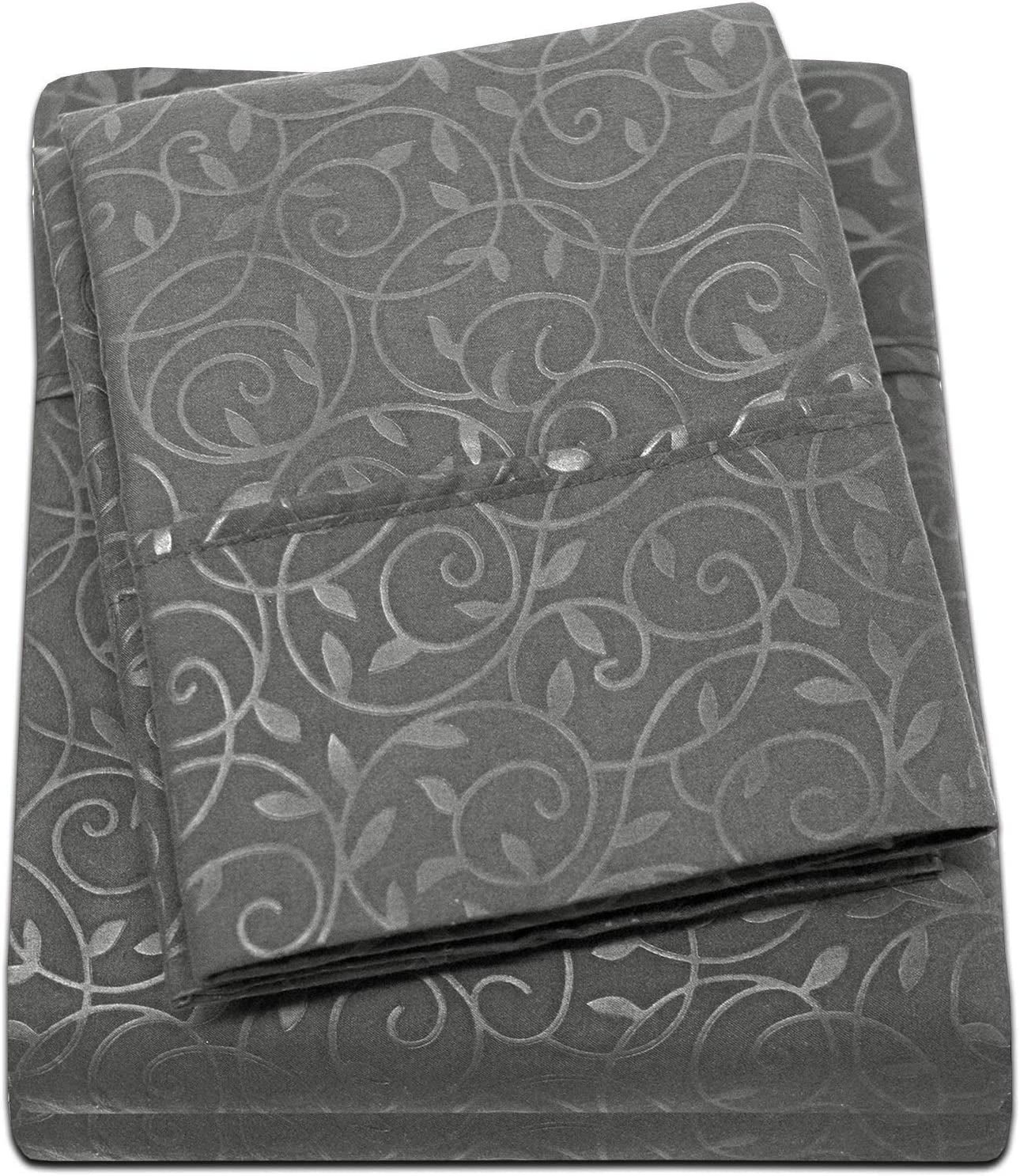 Silky Soft Bed-in-a-Bag 8-Piece Comforter Set -- King Grey