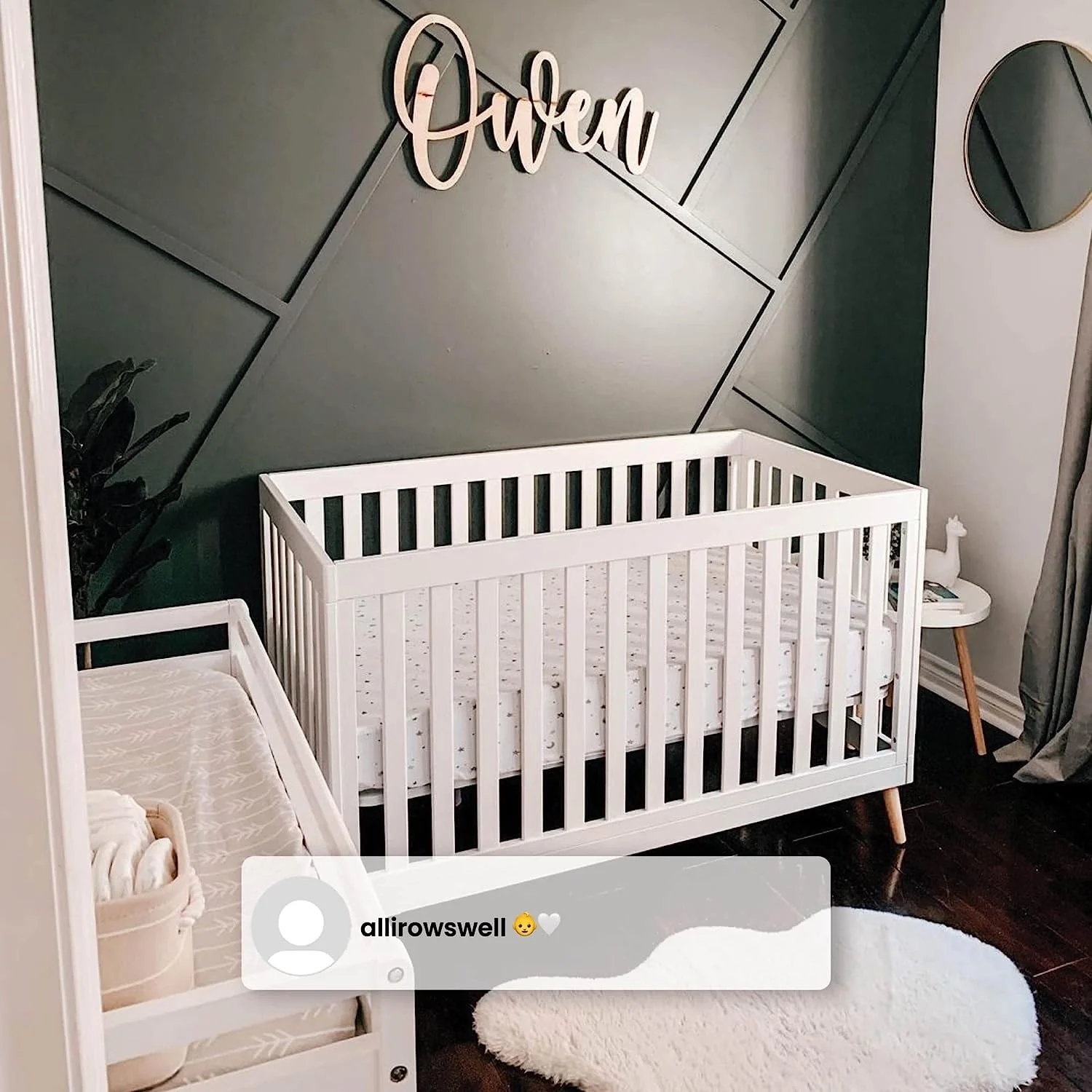 Delta Children Essex 4-in-1 Convertible Baby Crib, Bianca White/Natural Legs