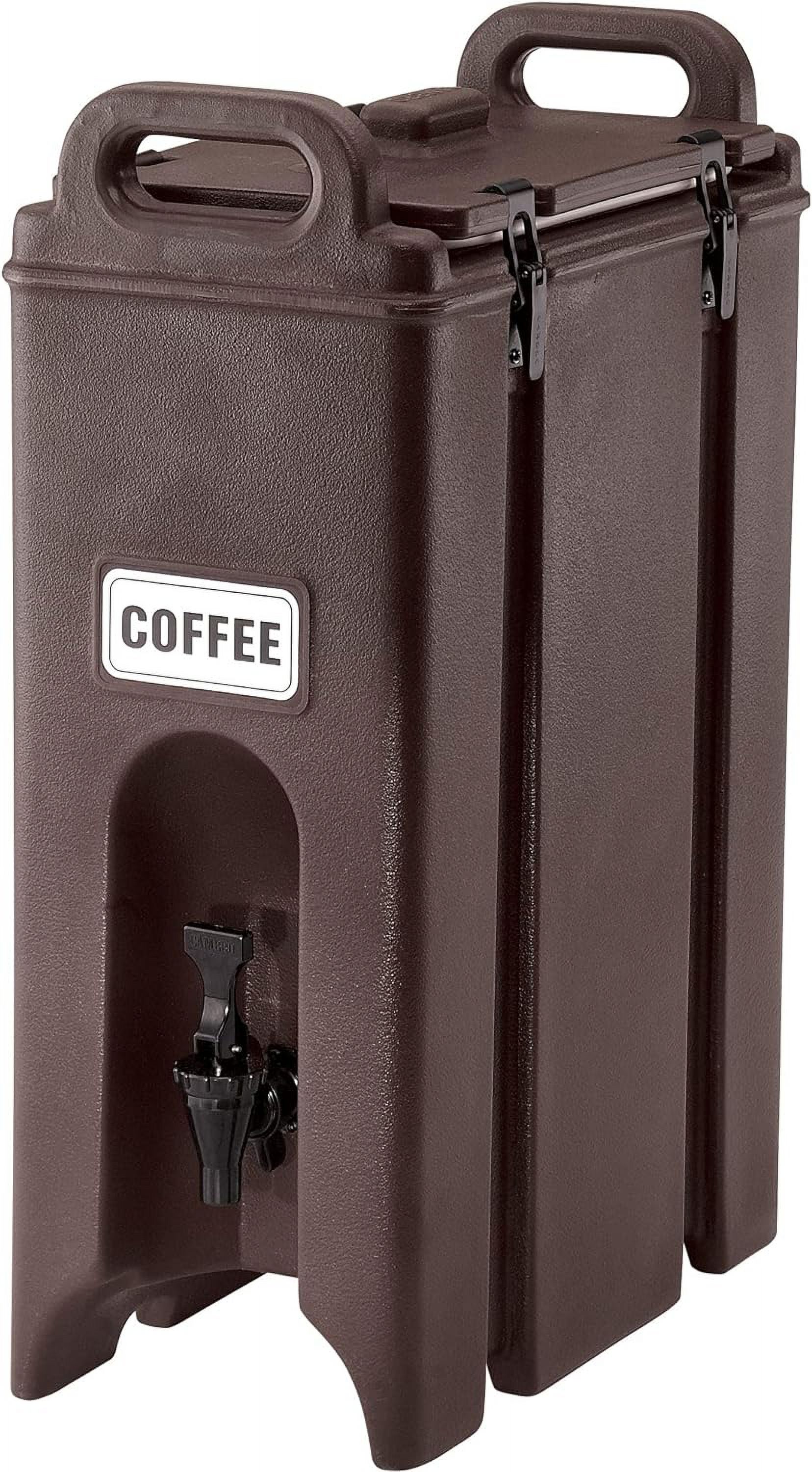 500LCD131 Camtainers 4.75 Gallon Dark Brown Insulated Beverage Dispenser