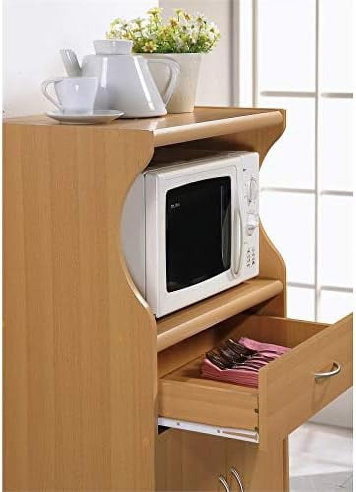 Microwave Kitchen Cart In Beech