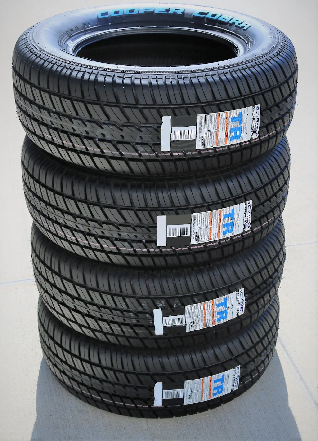 Set of 4 (FOUR) Cooper Cobra Radial G/T 255/60R15 102T A/S All Season Tires Fits: 1980 Chevrolet Corvette Base