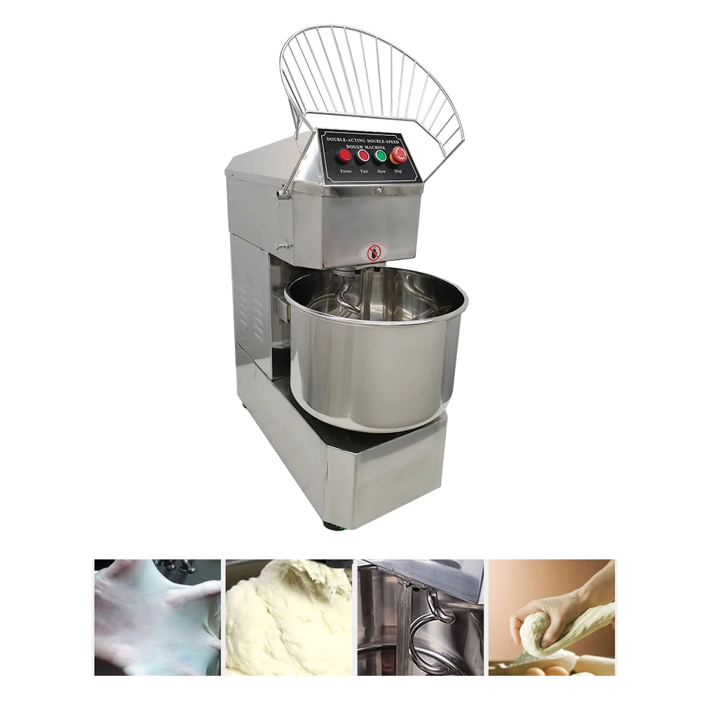 INTSUPERMAI Double Speed Dough Mixer Spiral Flour Mixing 30L Stainless Steel