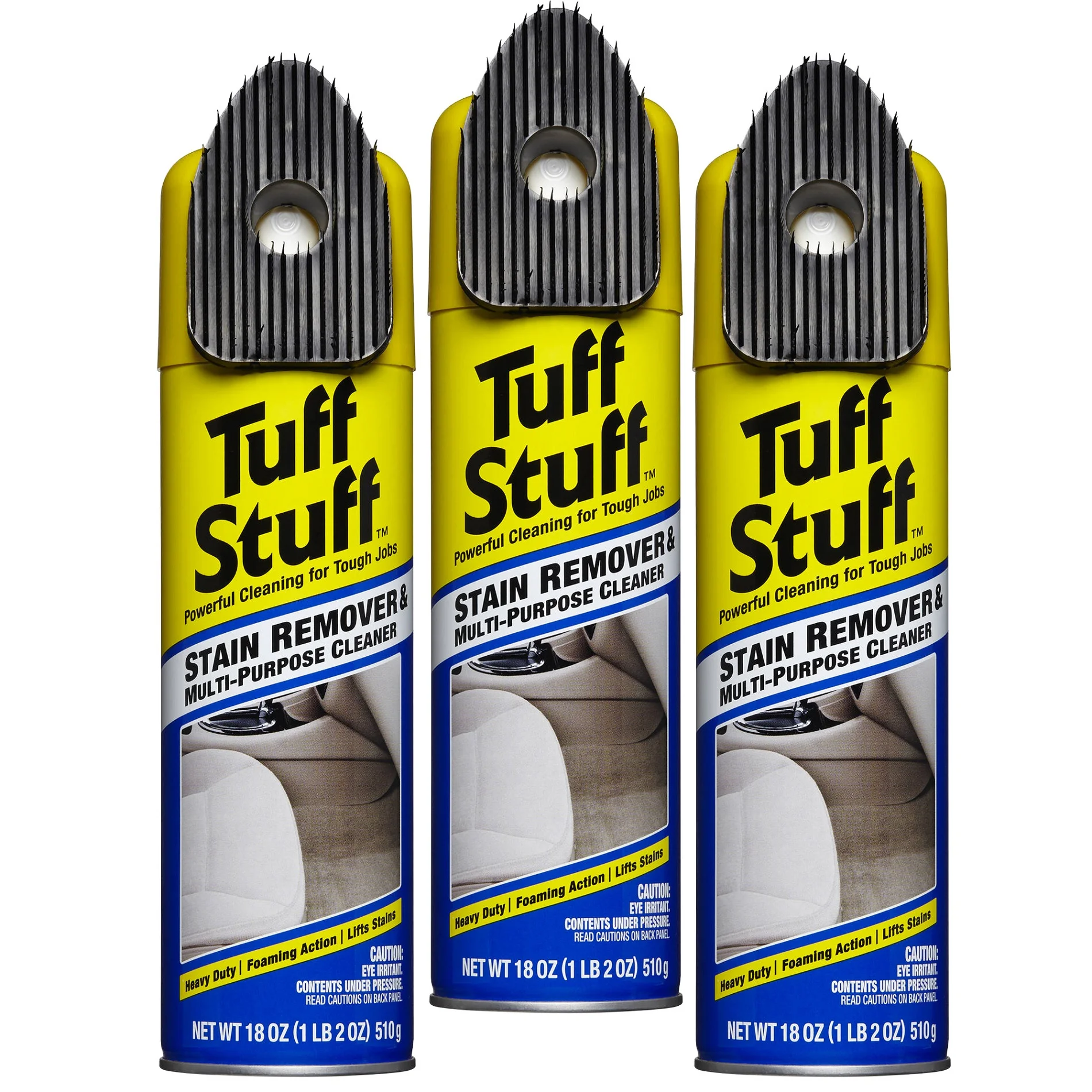 Tuff Stuff Multi-Purpose Foam Cleaner and Stain Remover, 18 Oz. (3-PACK)